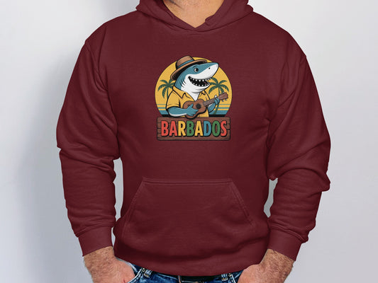 Barbados Shark Guitar Hoodie Product