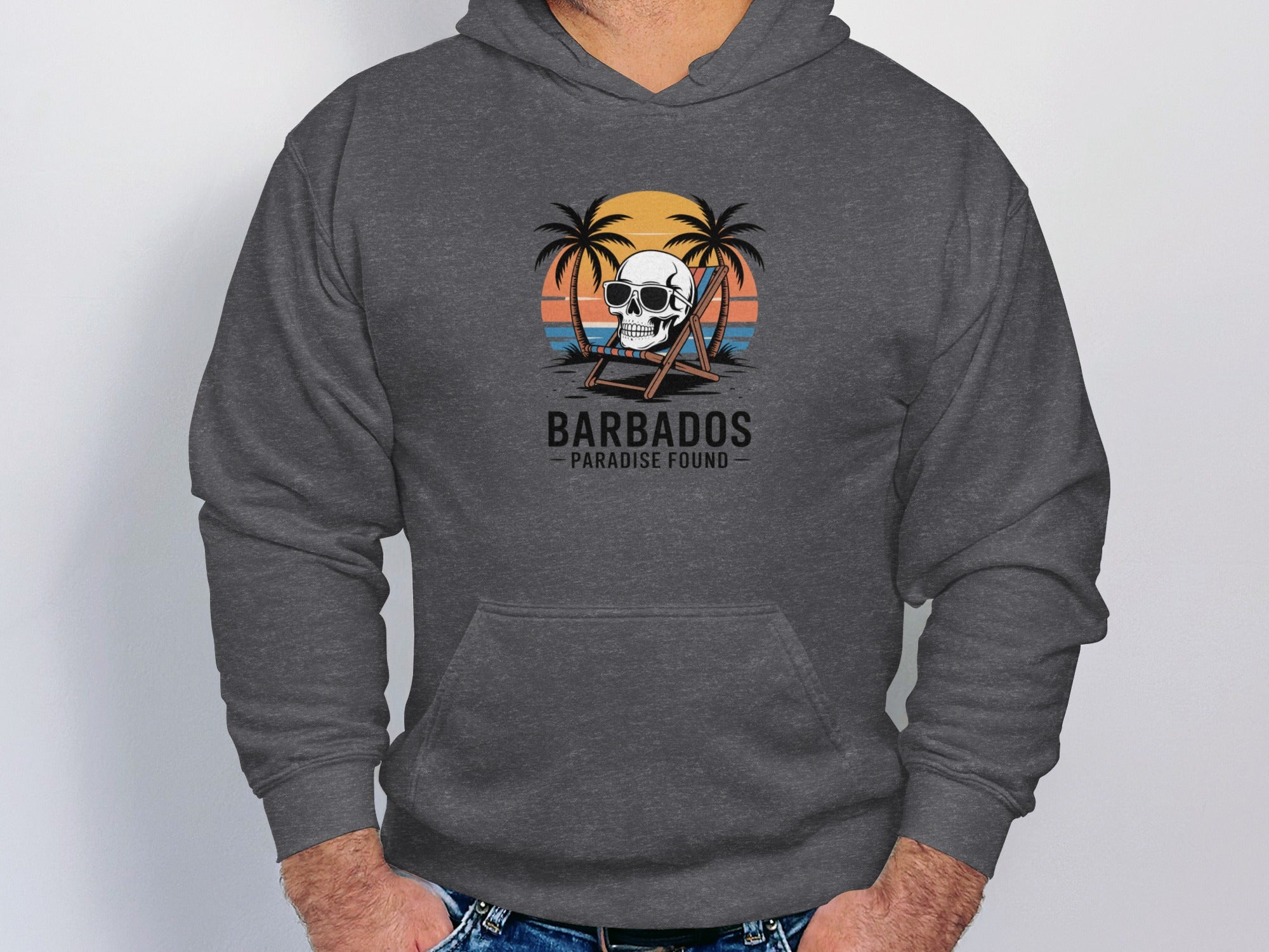 Barbados Paradise Found Skull Graphic Hoodie product type