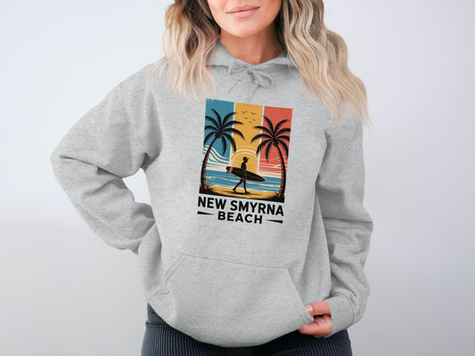 New Smyrna Beach Hoodie with Colorful Design product type