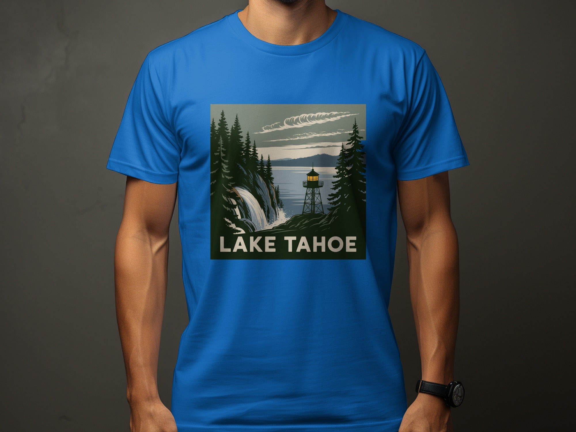 Scenic Lake Tahoe Landscape Graphic T-Shirt product type