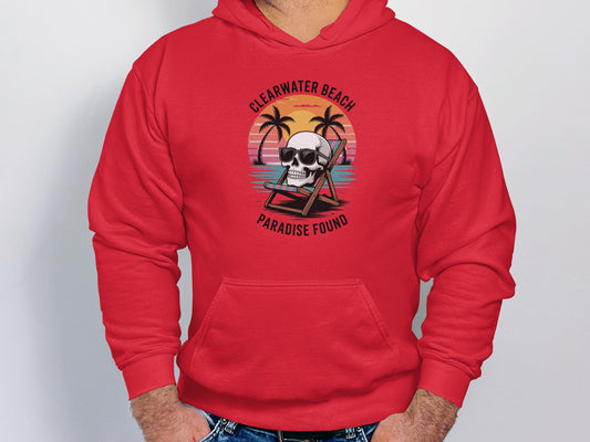 Clearwater Beach Paradise Found Skull Hoodie product