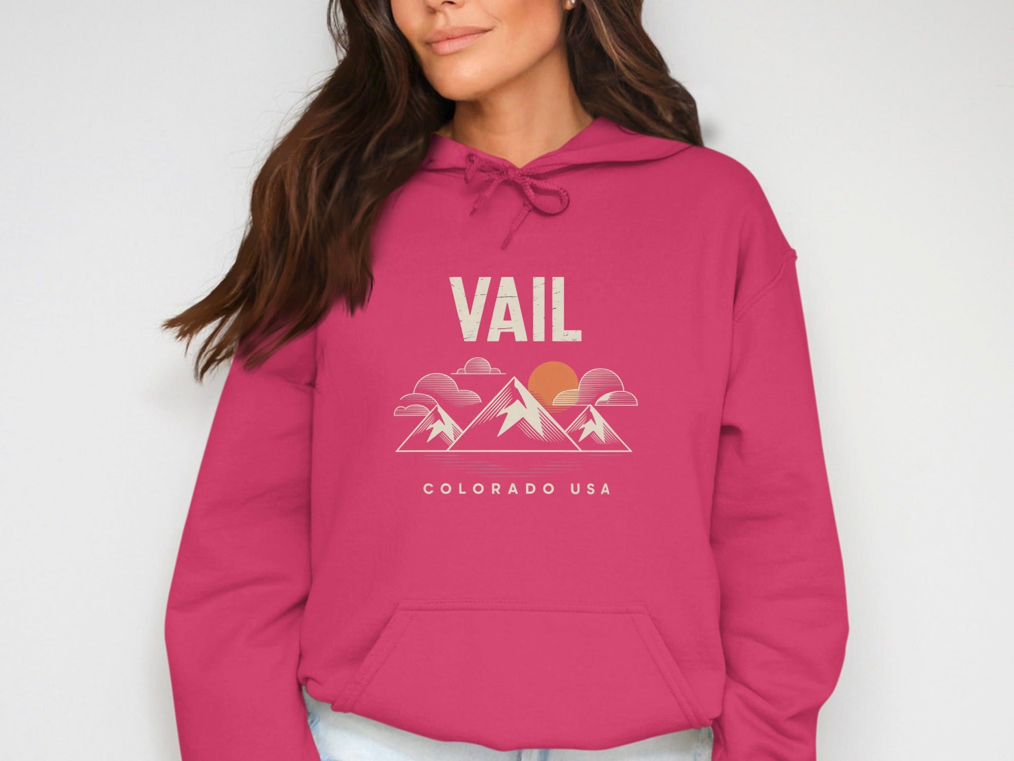 Vail Colorado USA Hoodie with Mountain Graphic product type