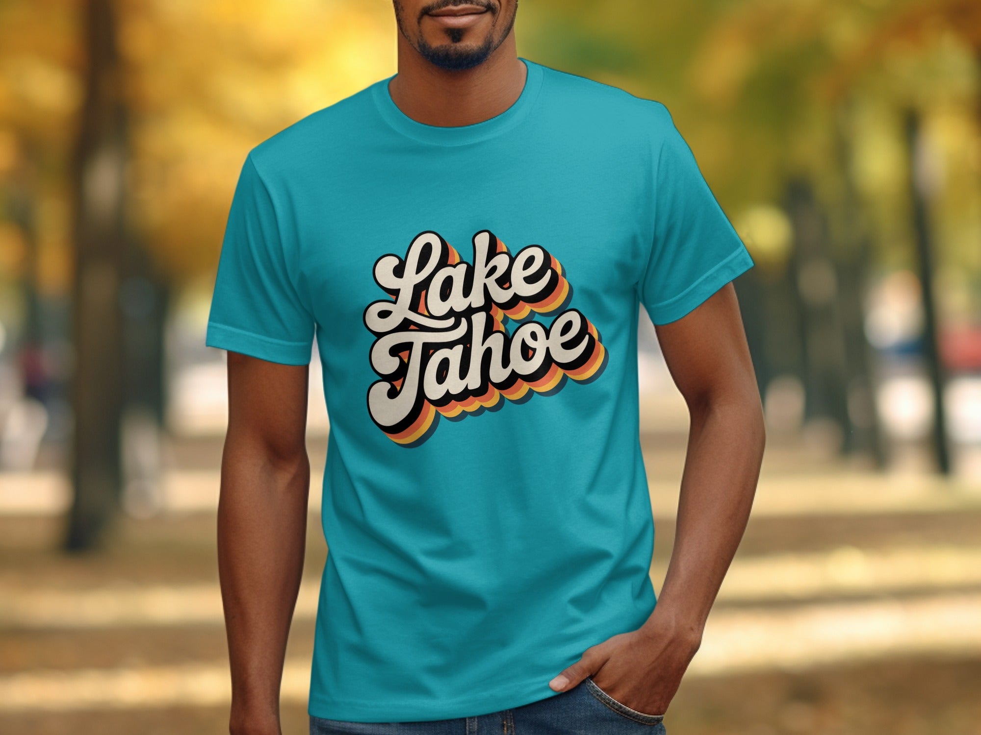 Lake Tahoe Blue Shirt Graphic Design product type