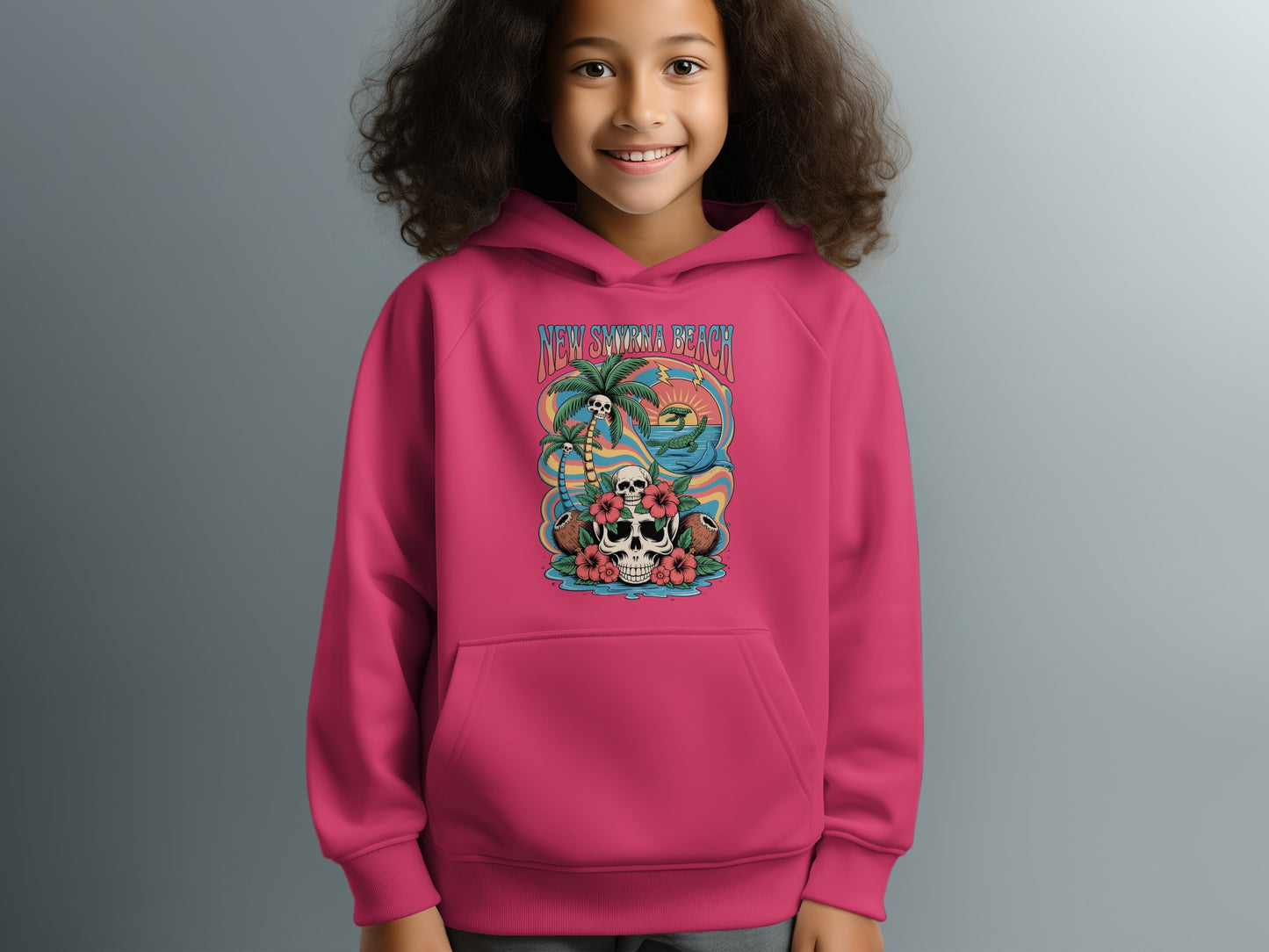 New Smyrna Beach Pink Graphic Hoodie product