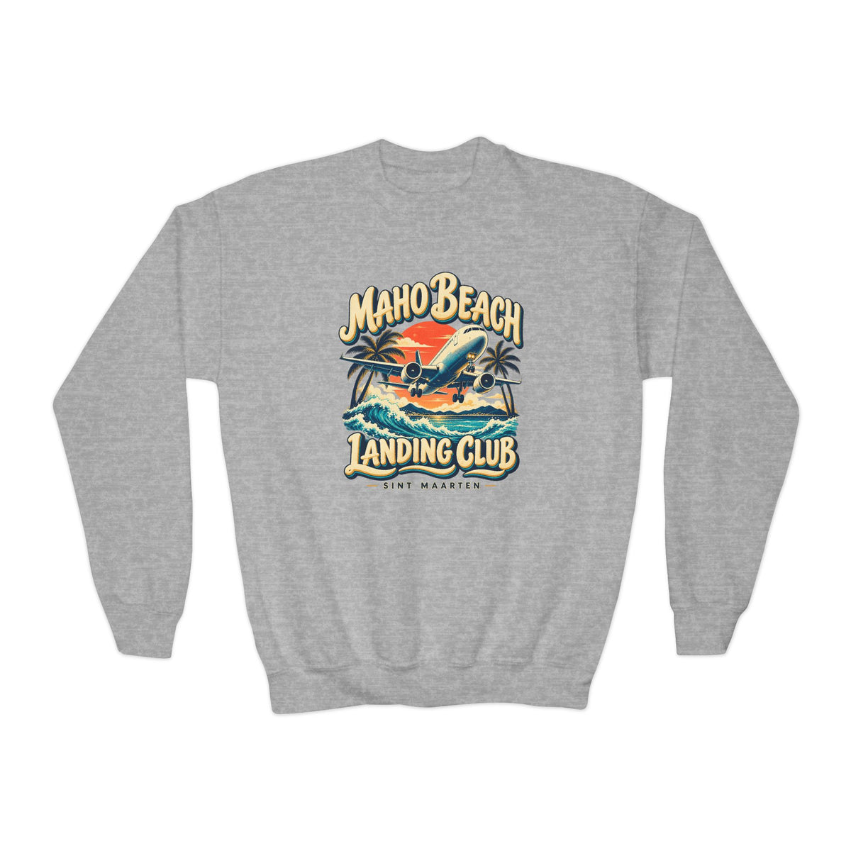 Maho Beach Landing Club Sint Maarten Gildan 18000B Youth Sweatshirt