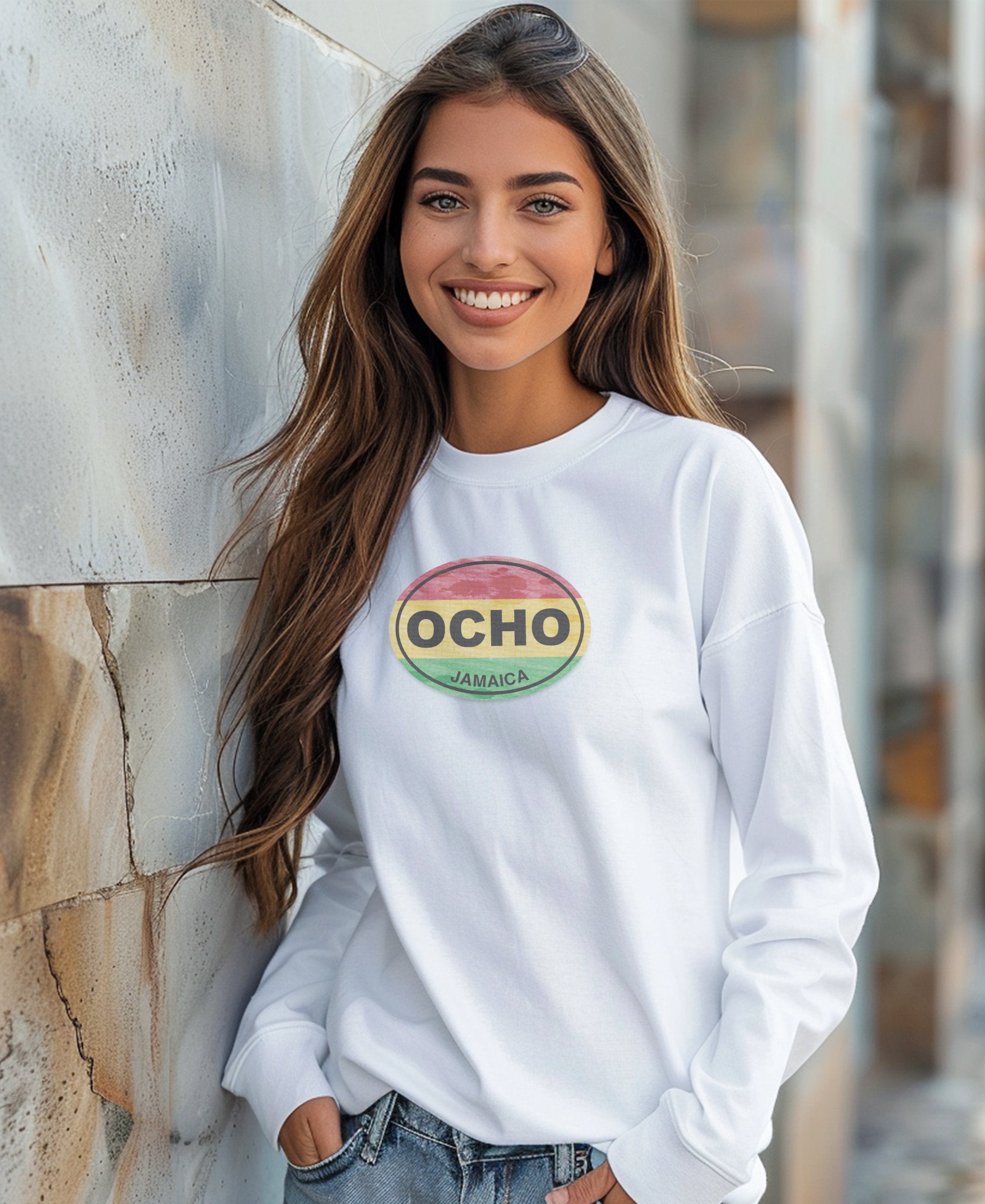 Stylish White OCHO Jamaica Long Sleeve Shirt product type