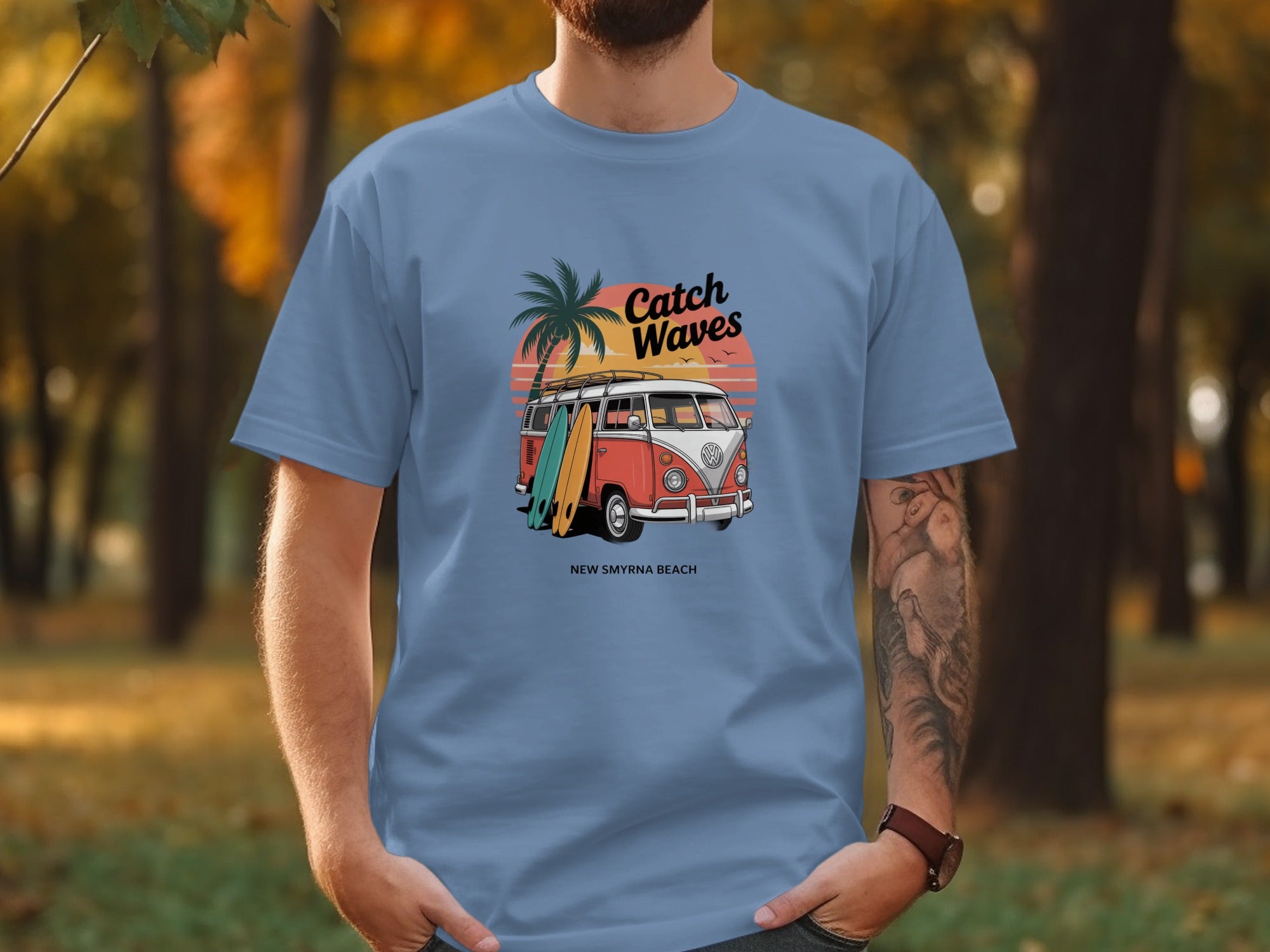 Catch Waves New Smyrna Beach graphic t-shirt product