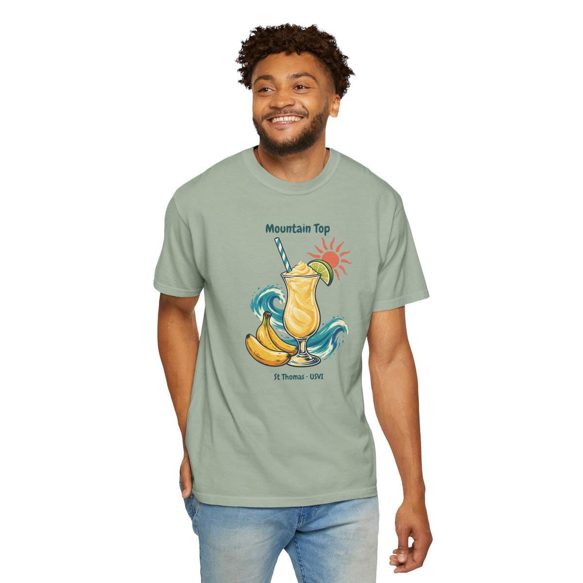 Mountain Top St. Thomas USVI Comfort Colors 1717 T-Shirt