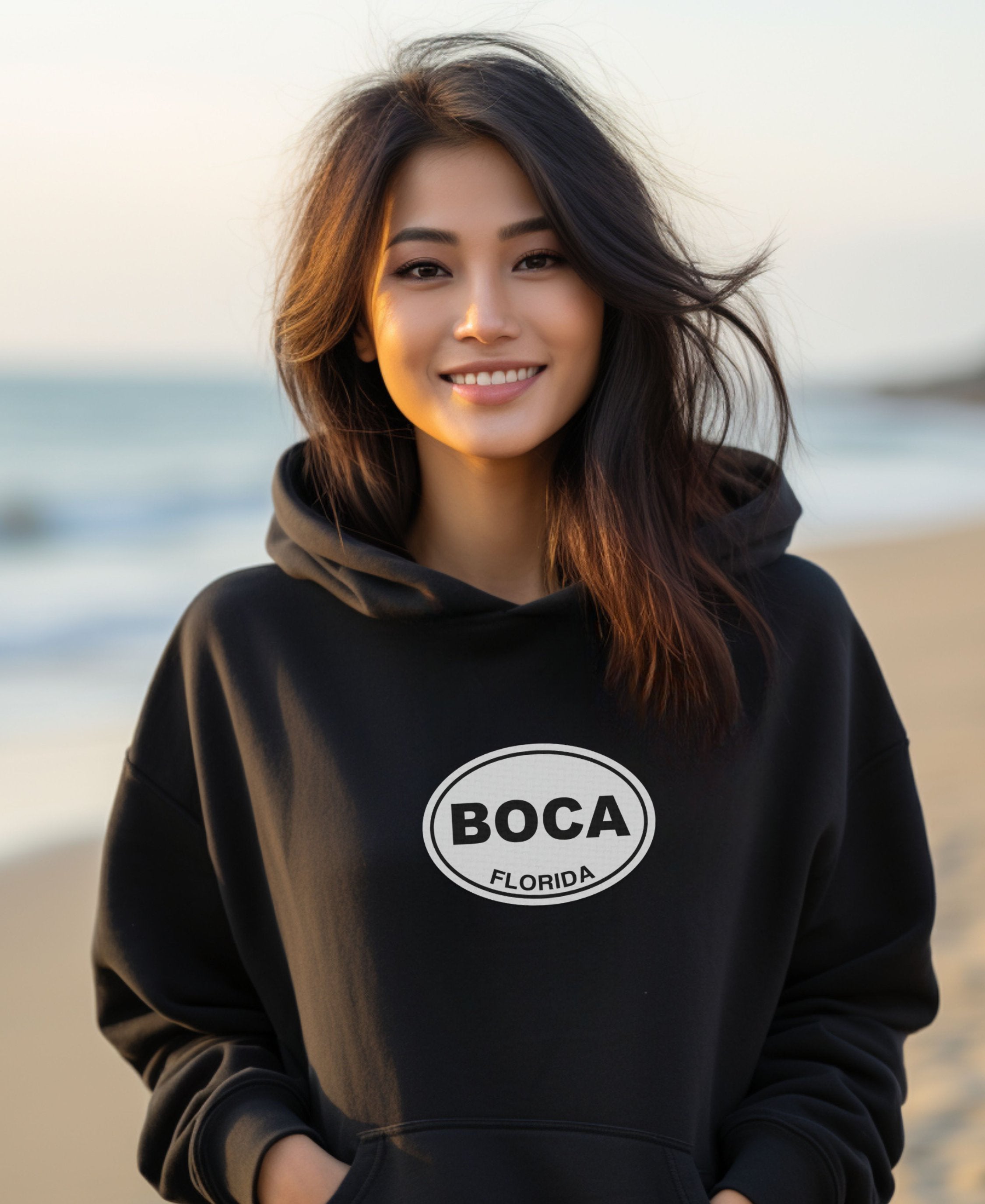 Boca Raton Breeze & Boardwalk Life Womens Hoodie