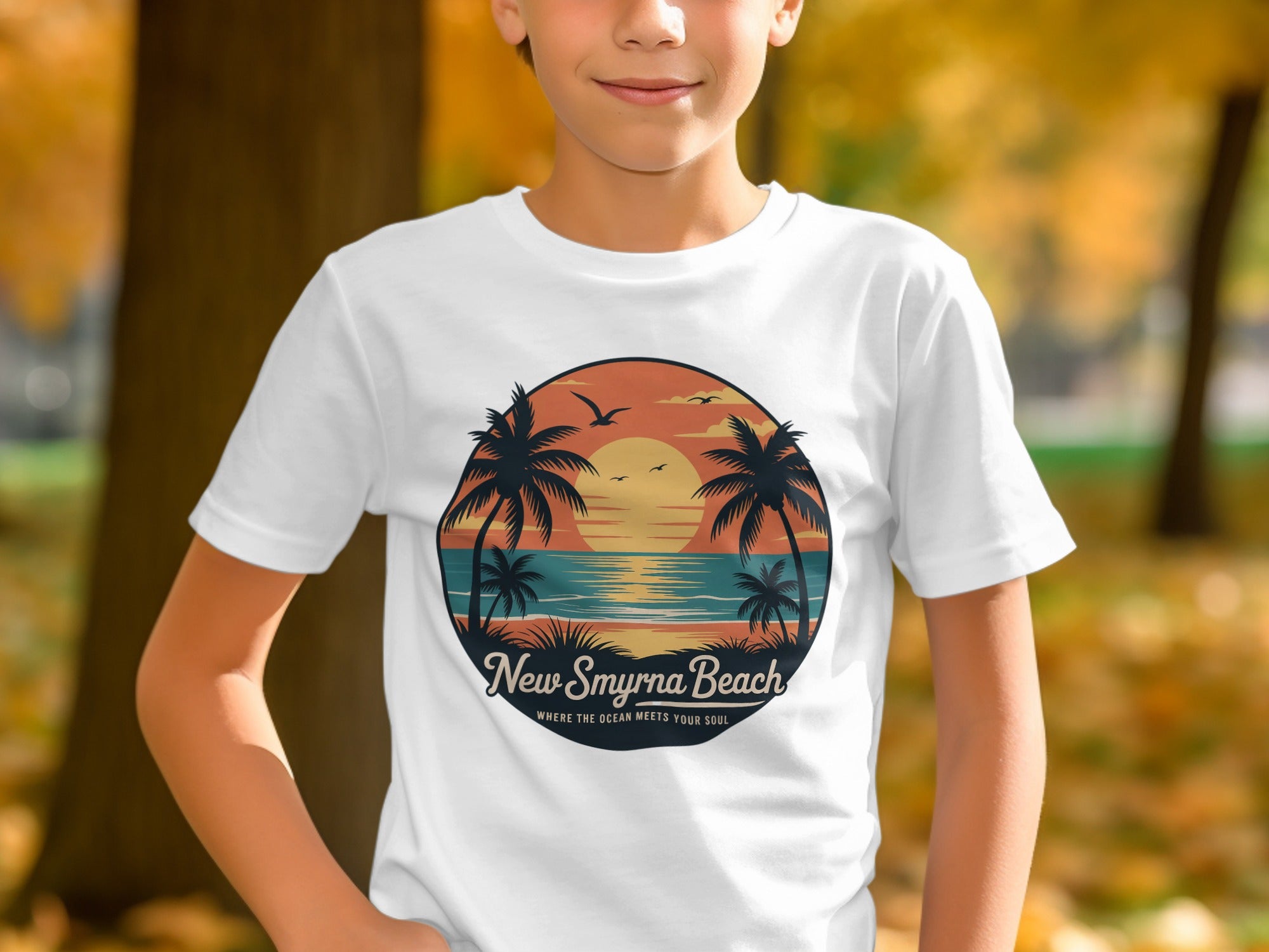 New Smyrna Beach Ocean Sunset Graphic Tee product