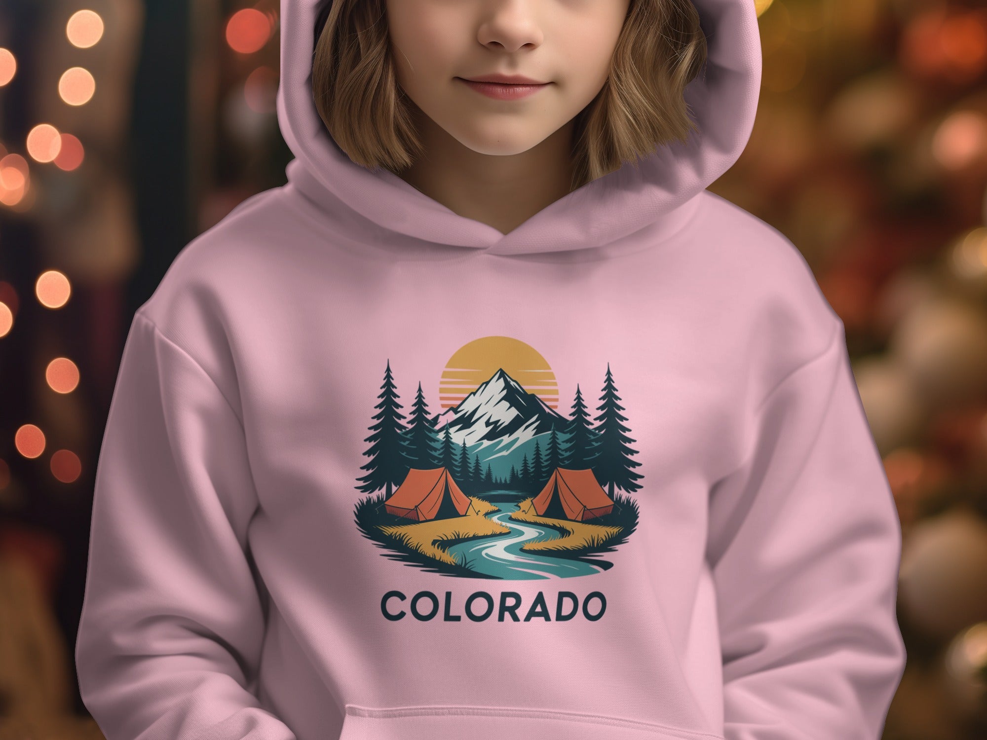 Colorado Mountain Camping Graphic Hoodie