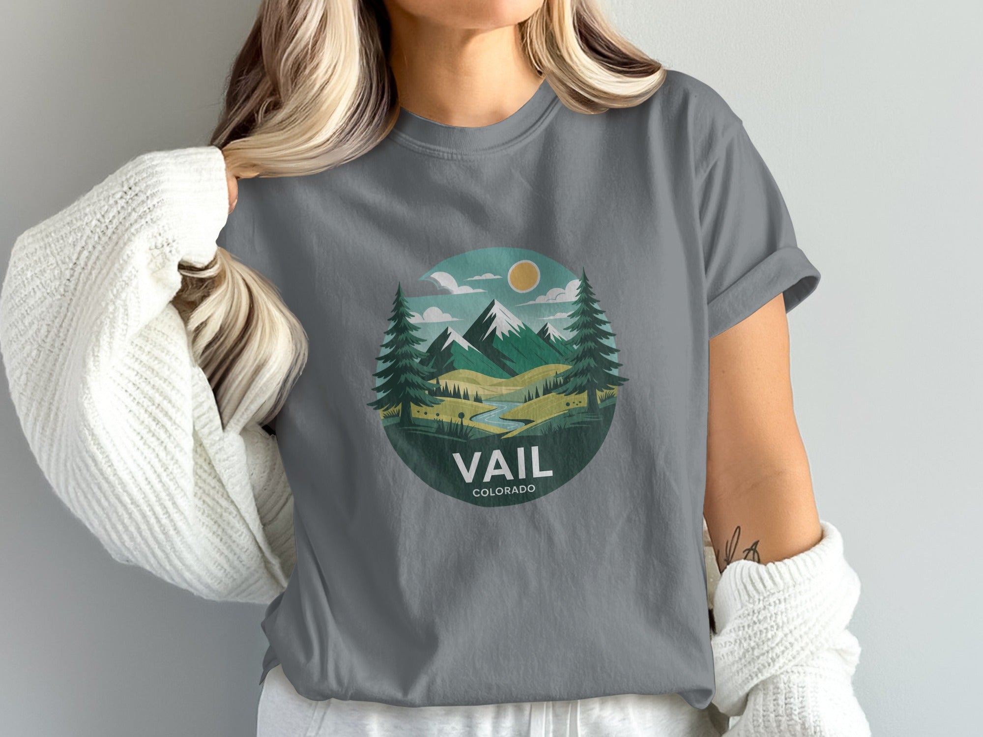 Scenic Mountain View Vail Colorado T-shirt product