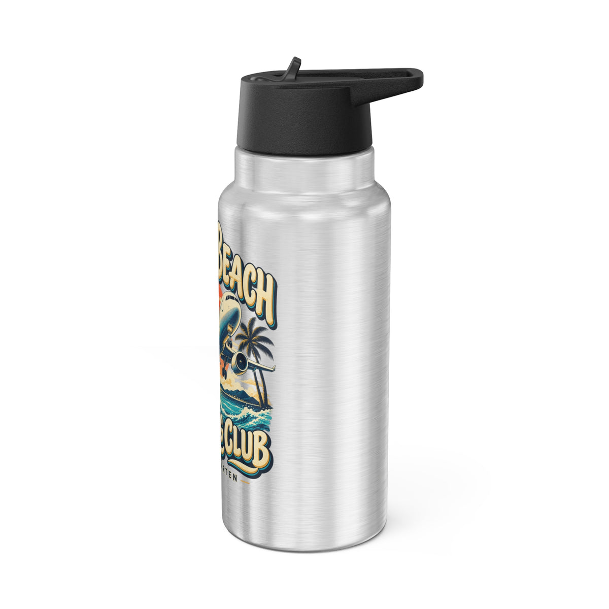Maho Beach Landing Club Sint Maarten Gator 32 oz Tumbler illustrated destination design, product mockup