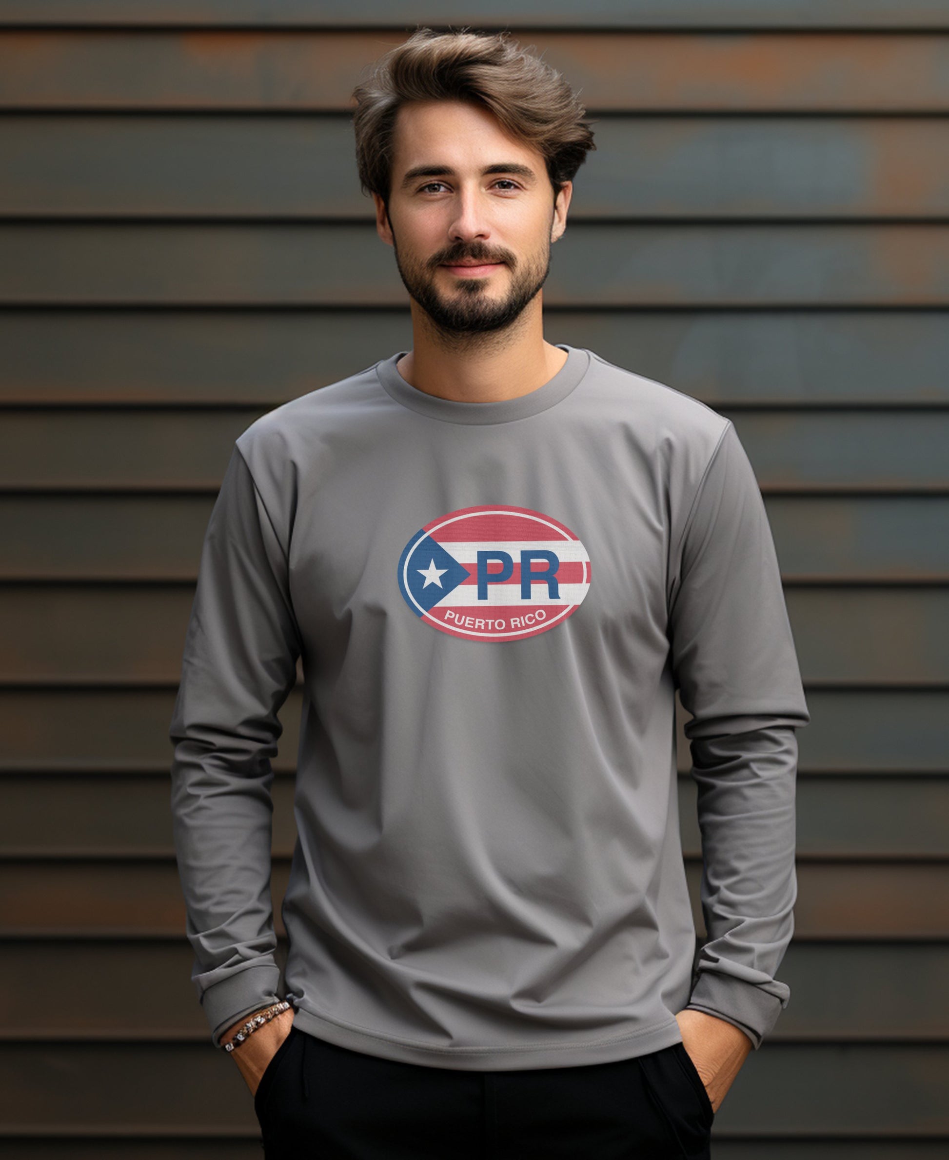Puerto Rico San Sebastian Street Festival and Coastal Views Mens Long Sleeve T Shirt