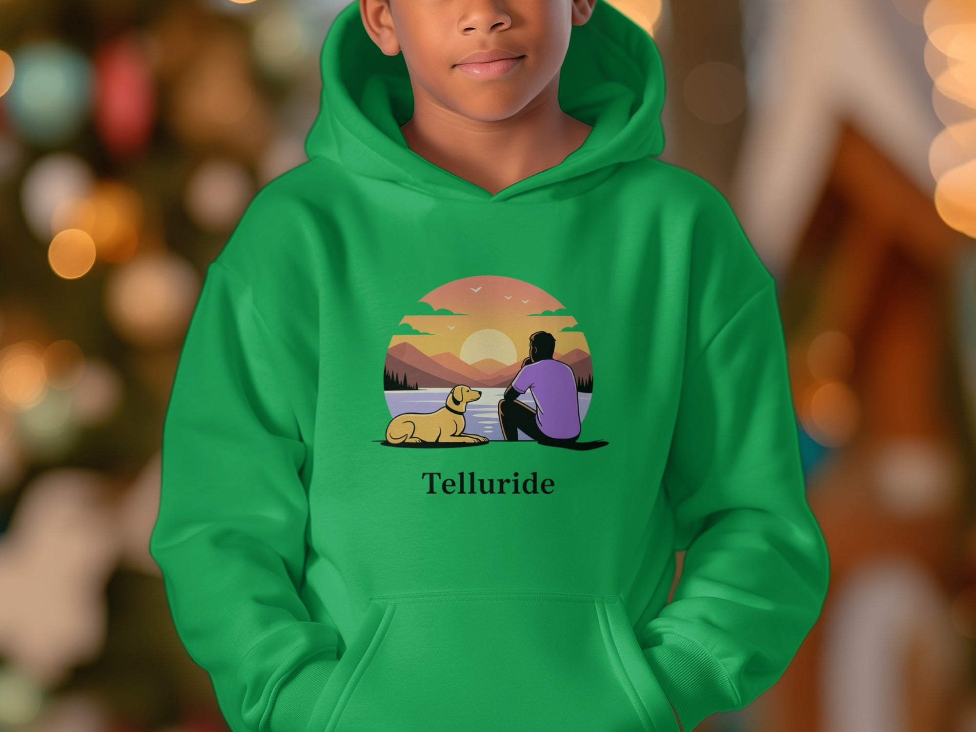 Telluride Hoodie with Scenic Design Relaxed Look