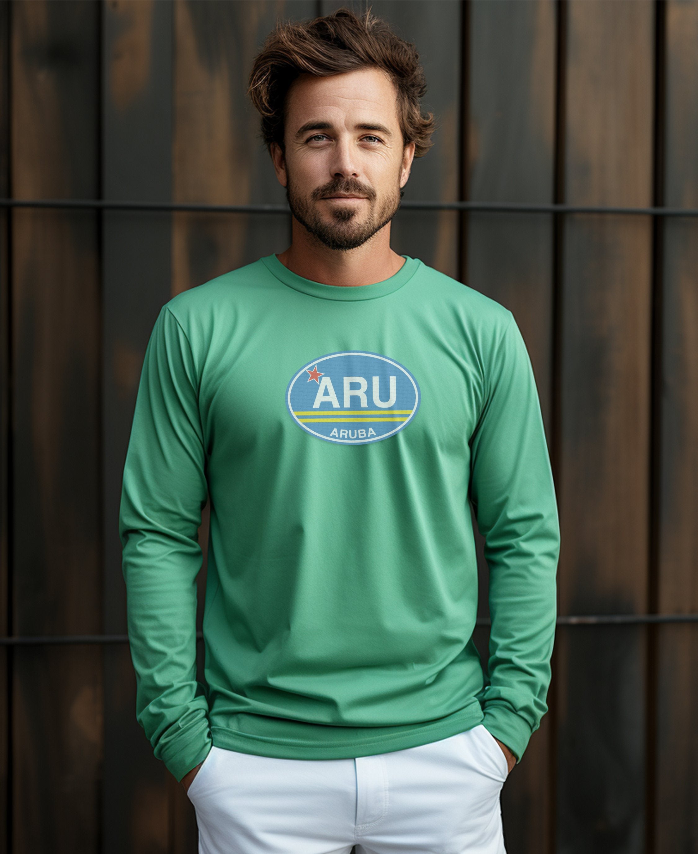 Aruba Carnival Celebrations and Crystal Beaches Mens Long Sleeve T Shirt