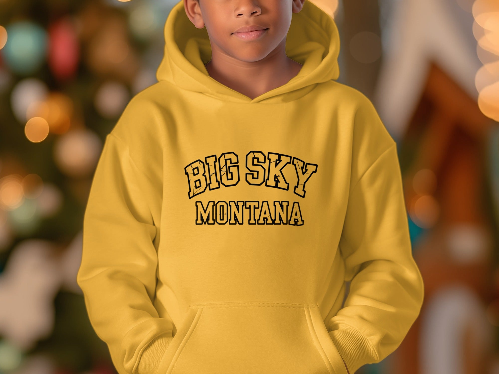 Big Sky Montana Yellow Hoodie product