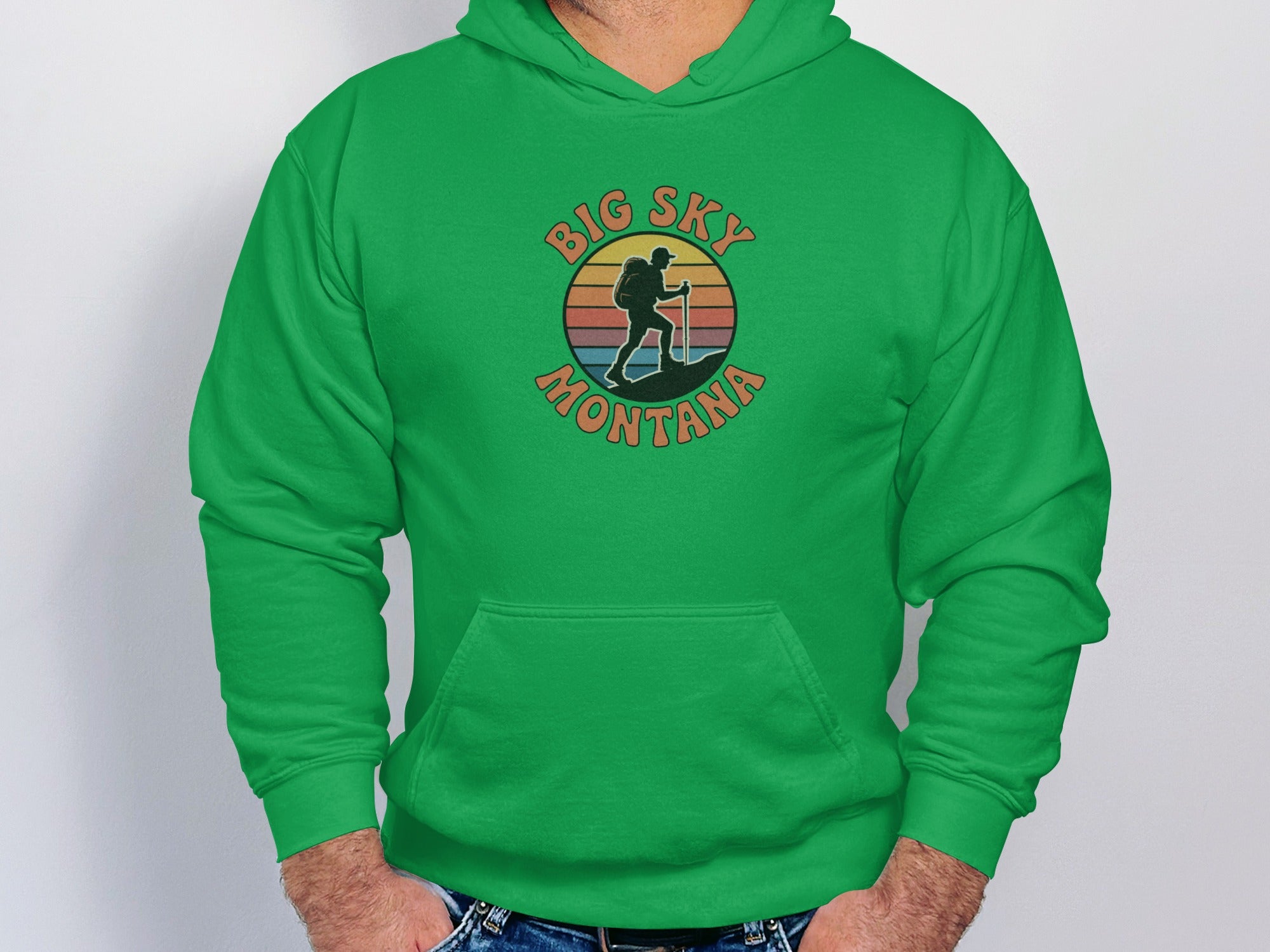 Big Sky Montana Graphic Hoodie Sweatshirt for Men