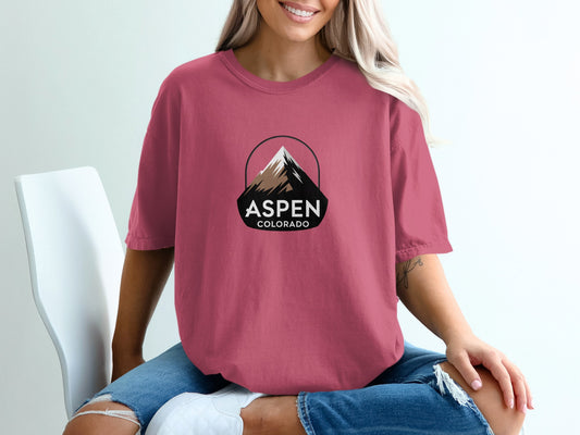 Aspen Colorado Design Oversized Graphic T-shirt Product