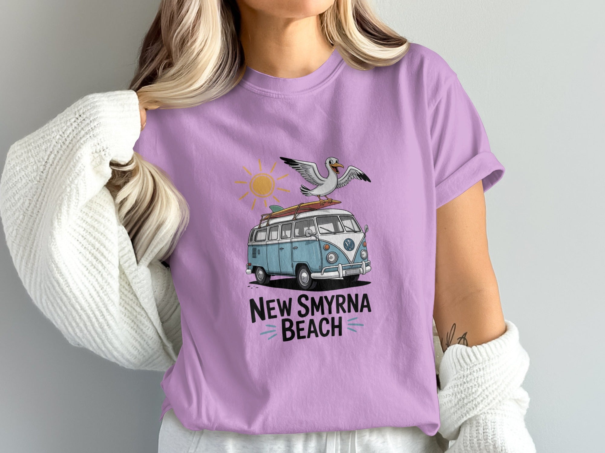 New Smyrna Beach Graphic Tee with Seagull product type