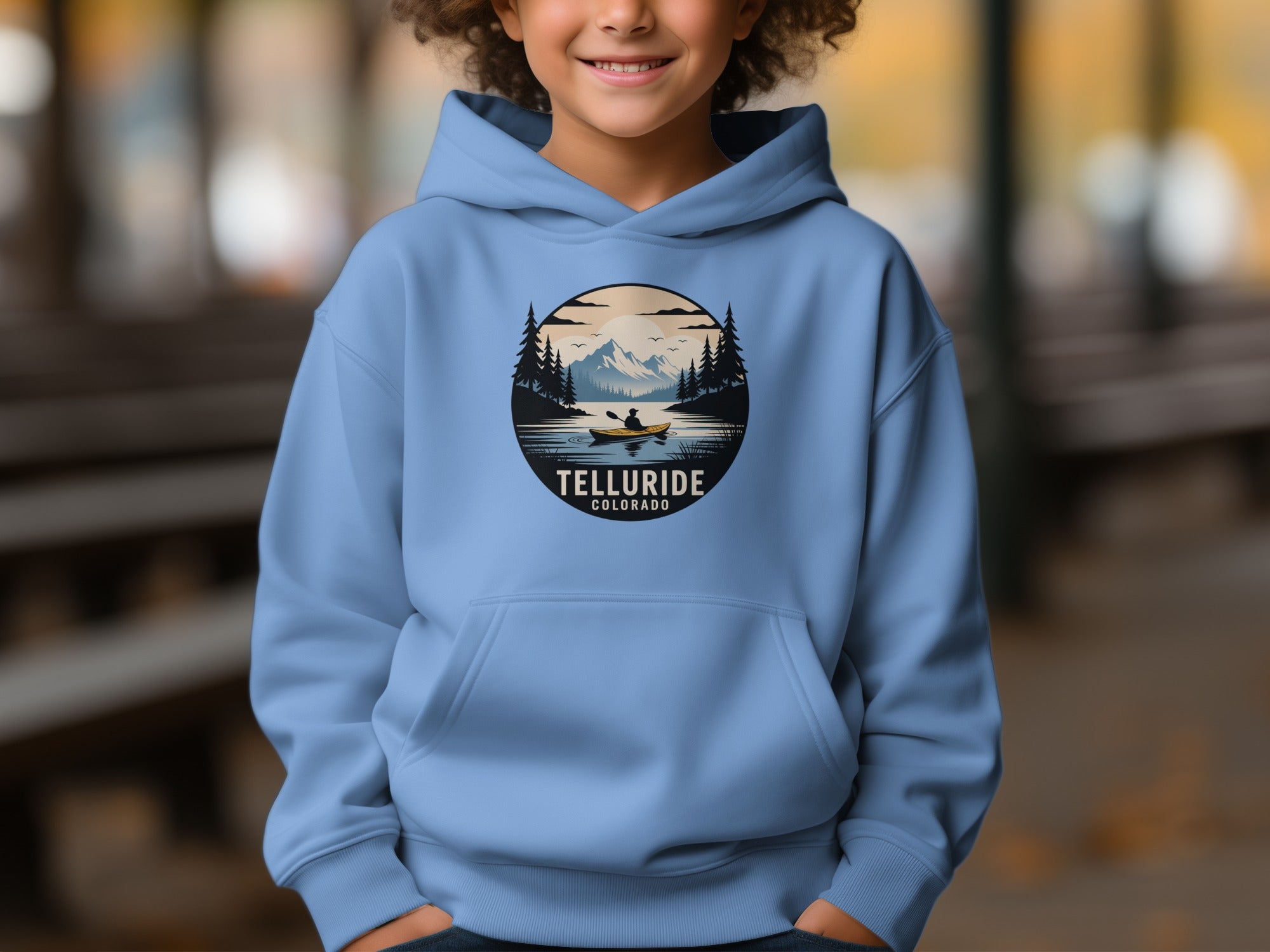 Telluride Colorado Canoe Design Hoodie Product