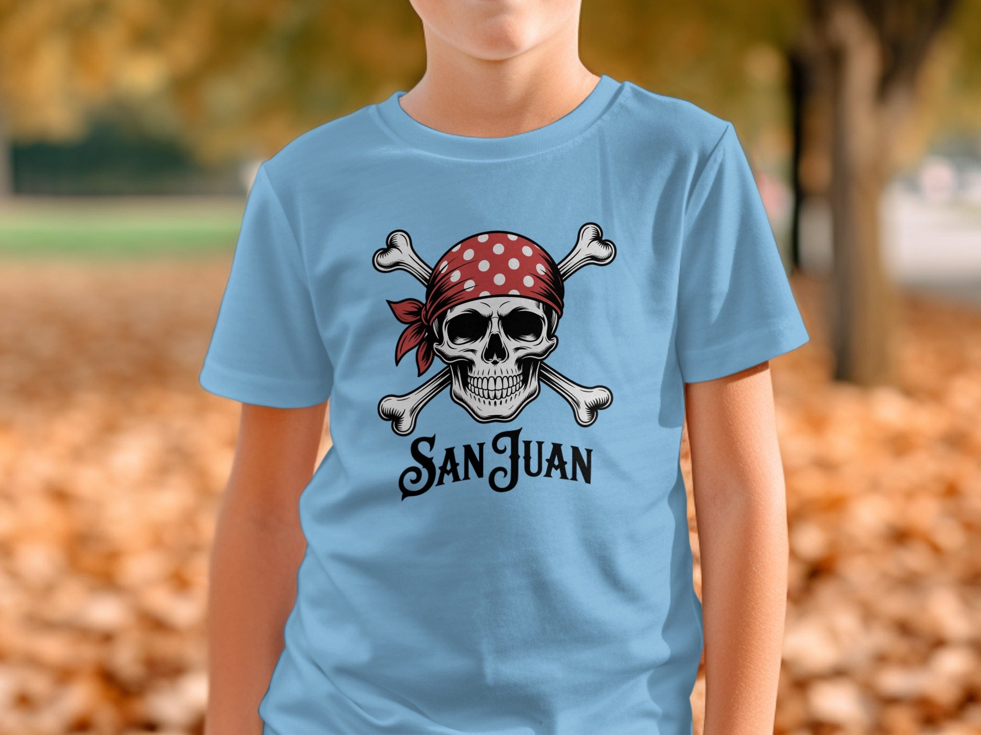 San Juan Pirate Skull and Crossbones T-shirt product type