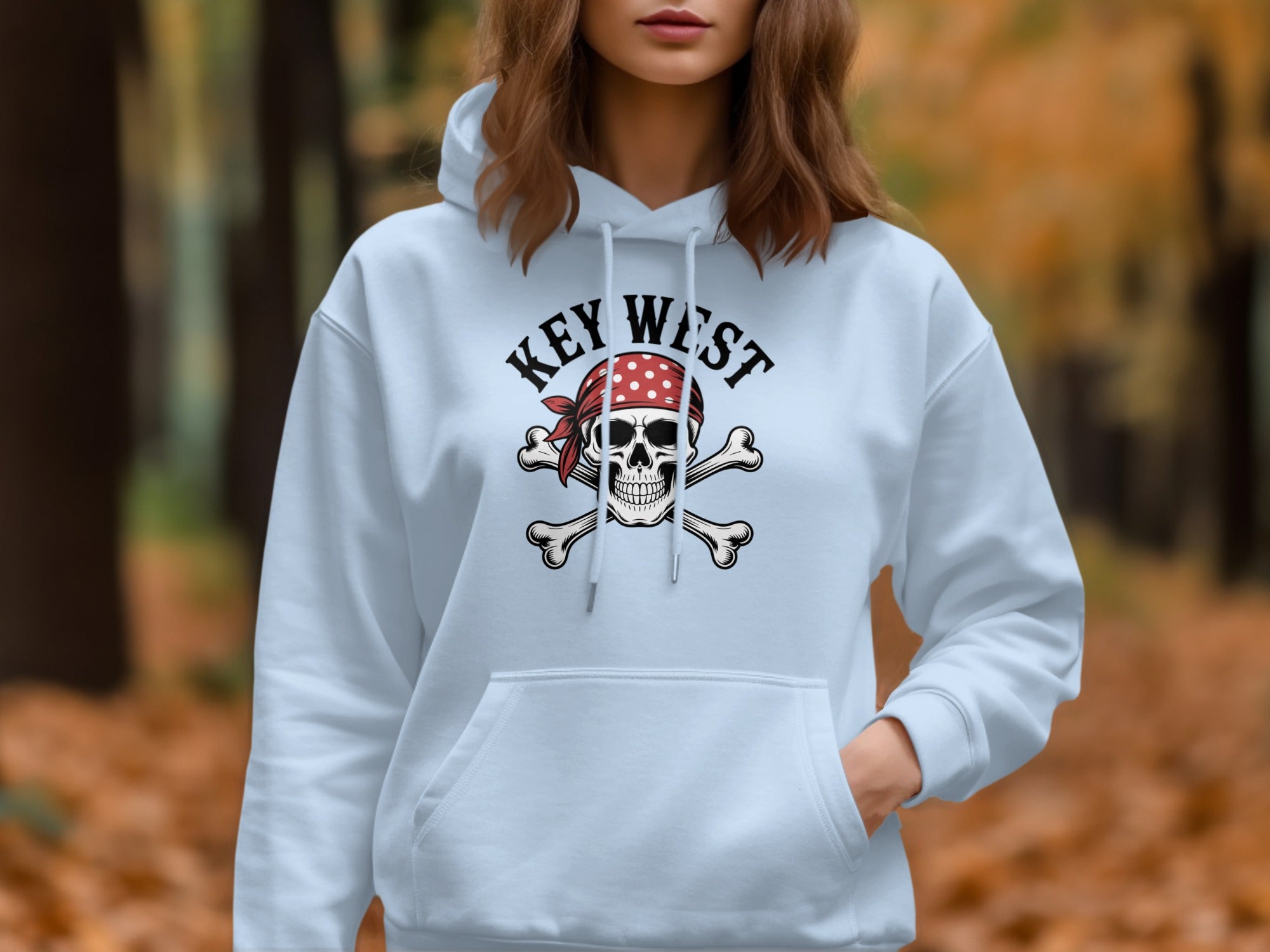 Key West Skull and Crossbones Print Hoodie product type