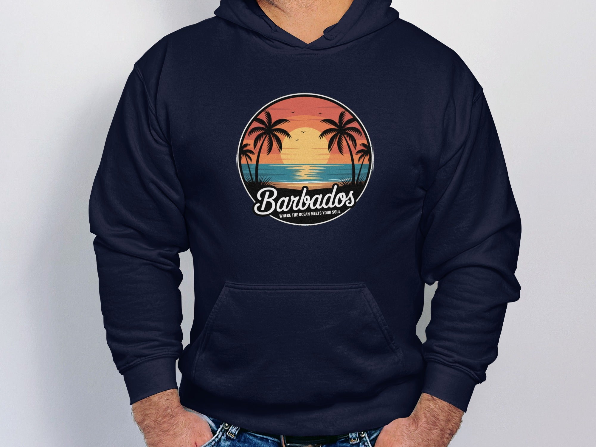 Barbados Palm Trees Sunset Graphic Hoodie product