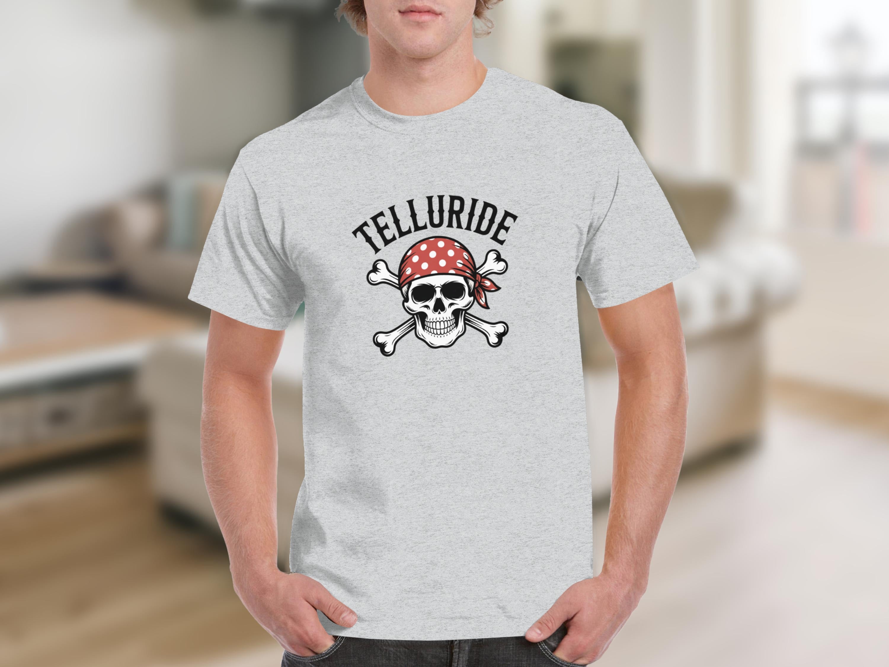 Telluride Skull and Crossbones Graphic T-shirt Product