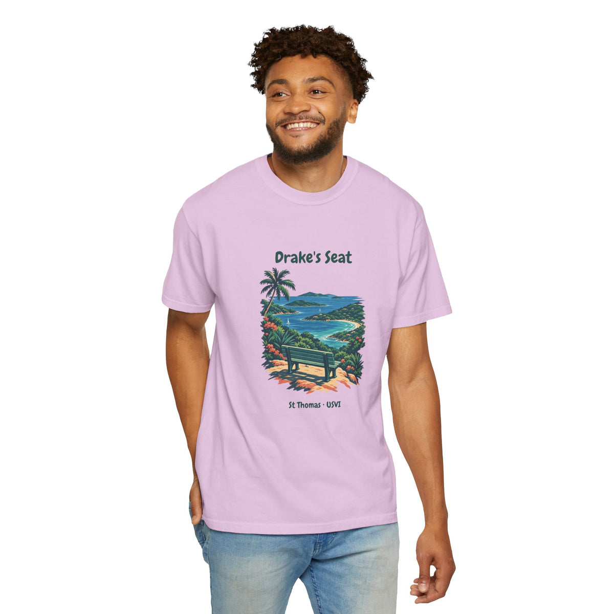 Drake's Seat St. Thomas USVI Comfort Colors 1717 T-Shirt