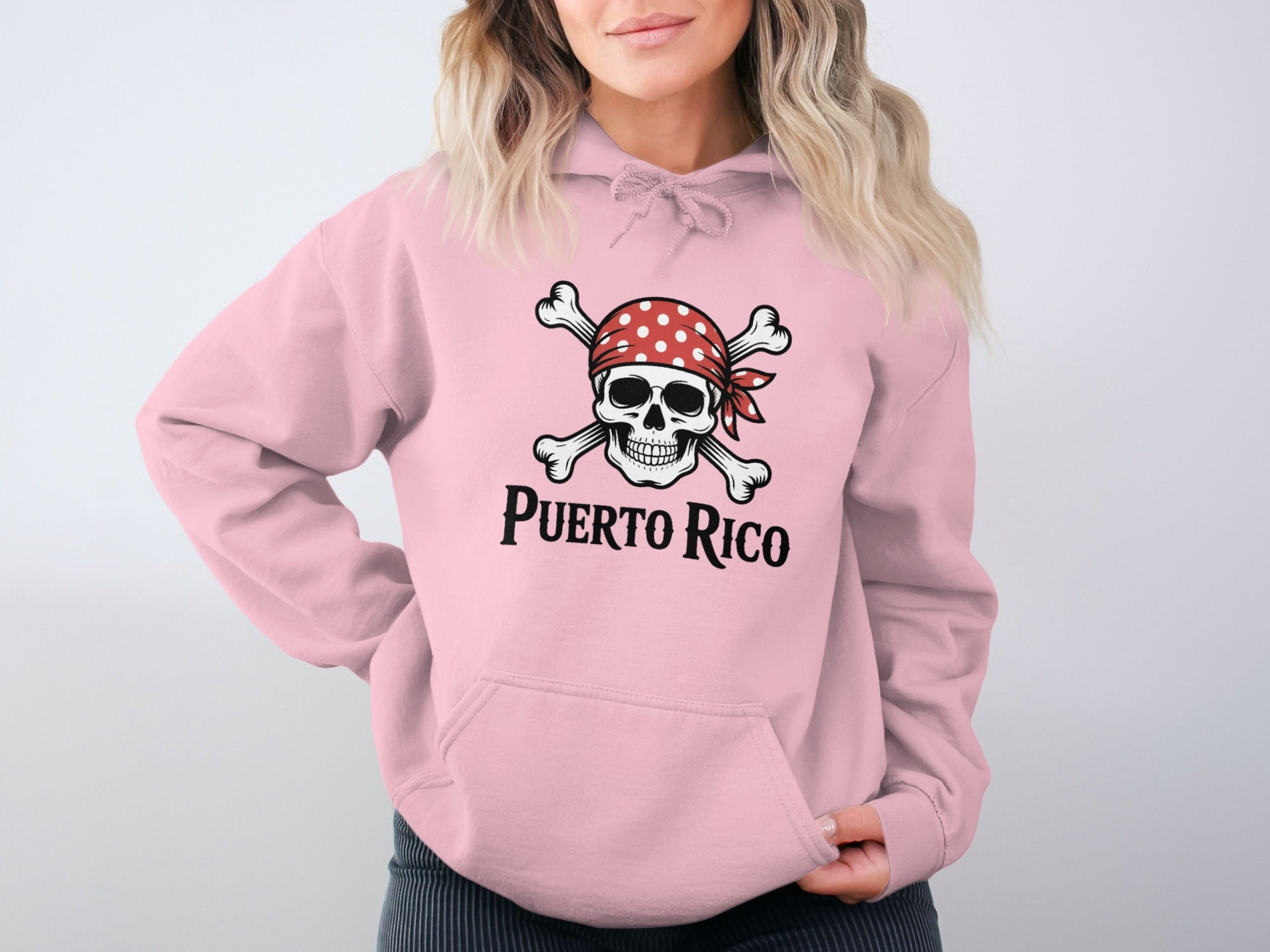 Puerto Rico Pirate Skull Graphic Hoodie product type