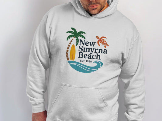 New Smyrna Beach EST 1768 Graphic Hoodie product