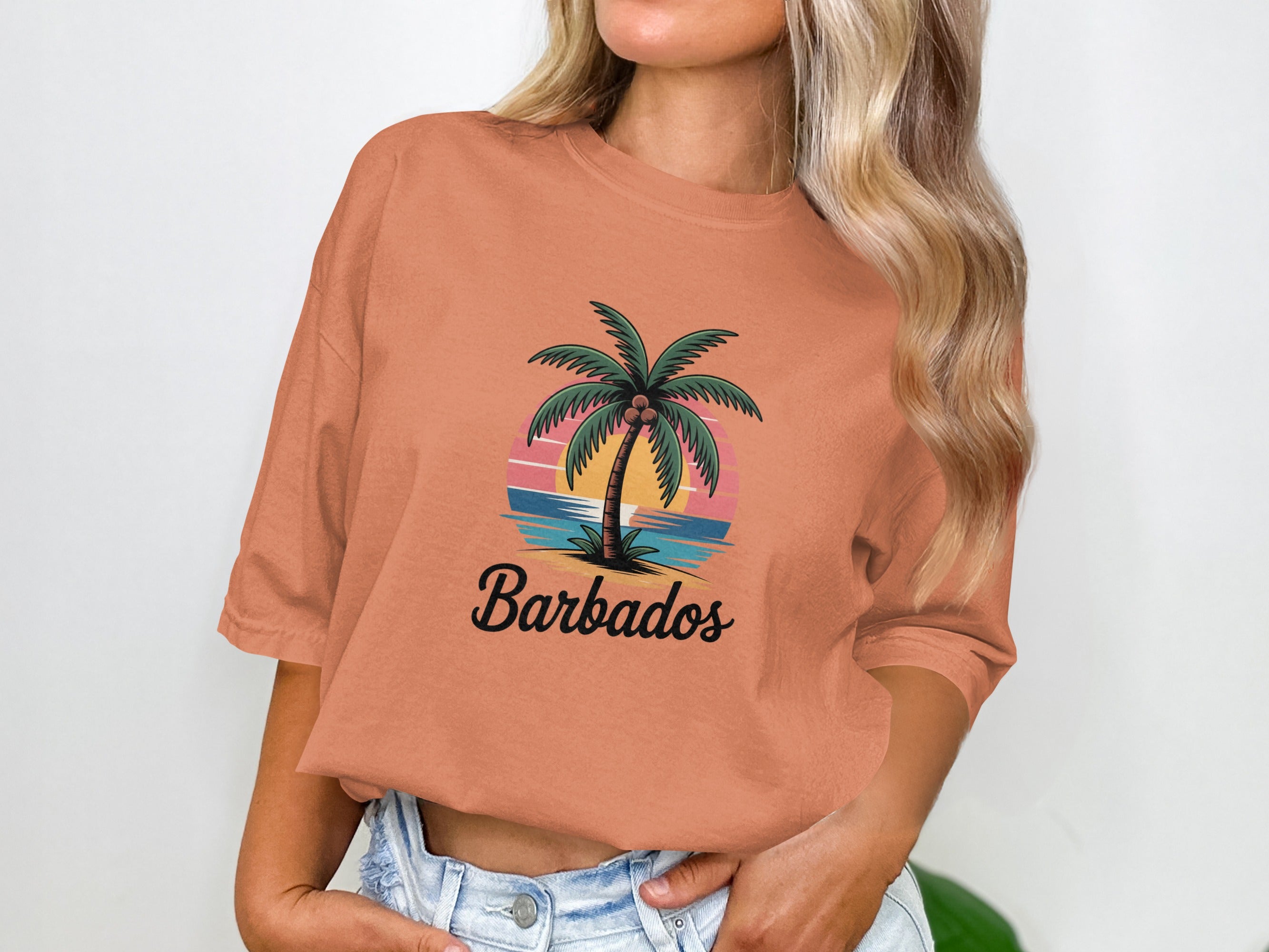 Barbados Sunset Graphic Print T-Shirt product type