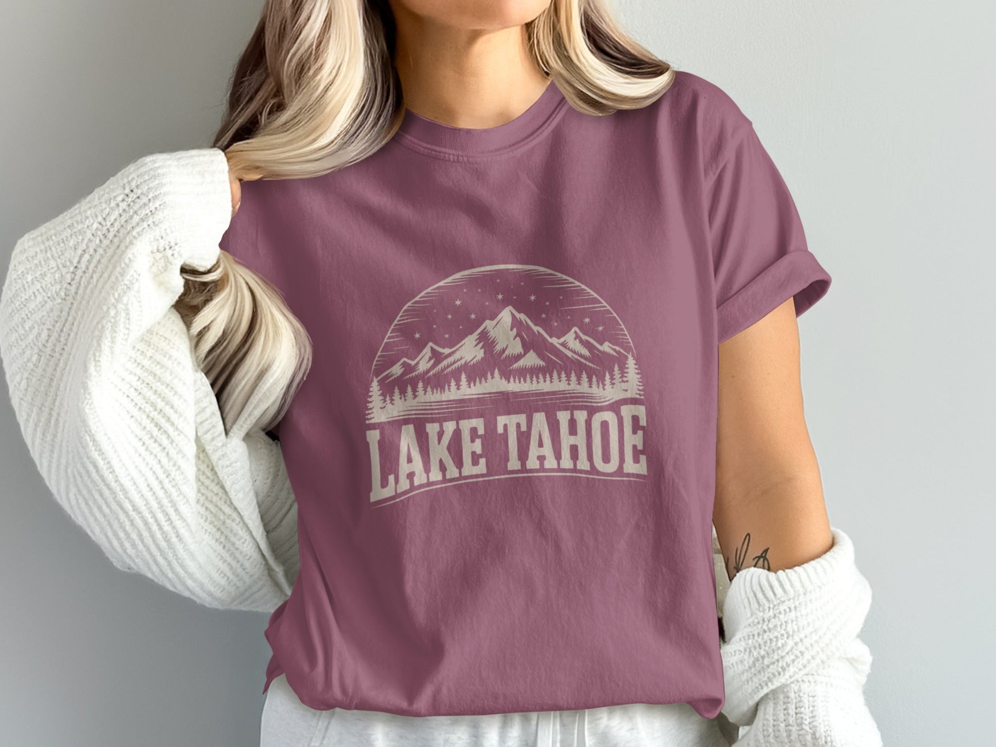 Lake Tahoe Graphic Print Short Sleeve Shirt product