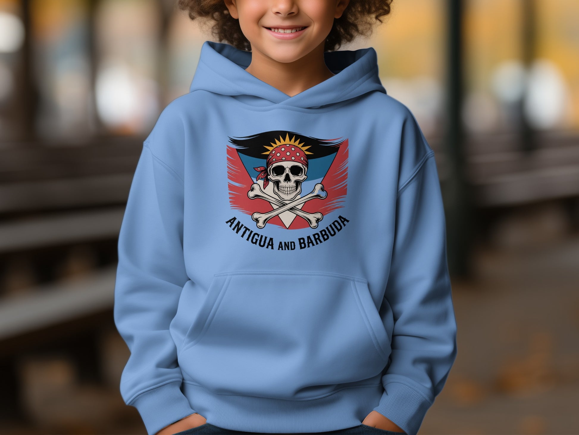 Antigua and Barbuda Skull Graphic Hoodie product