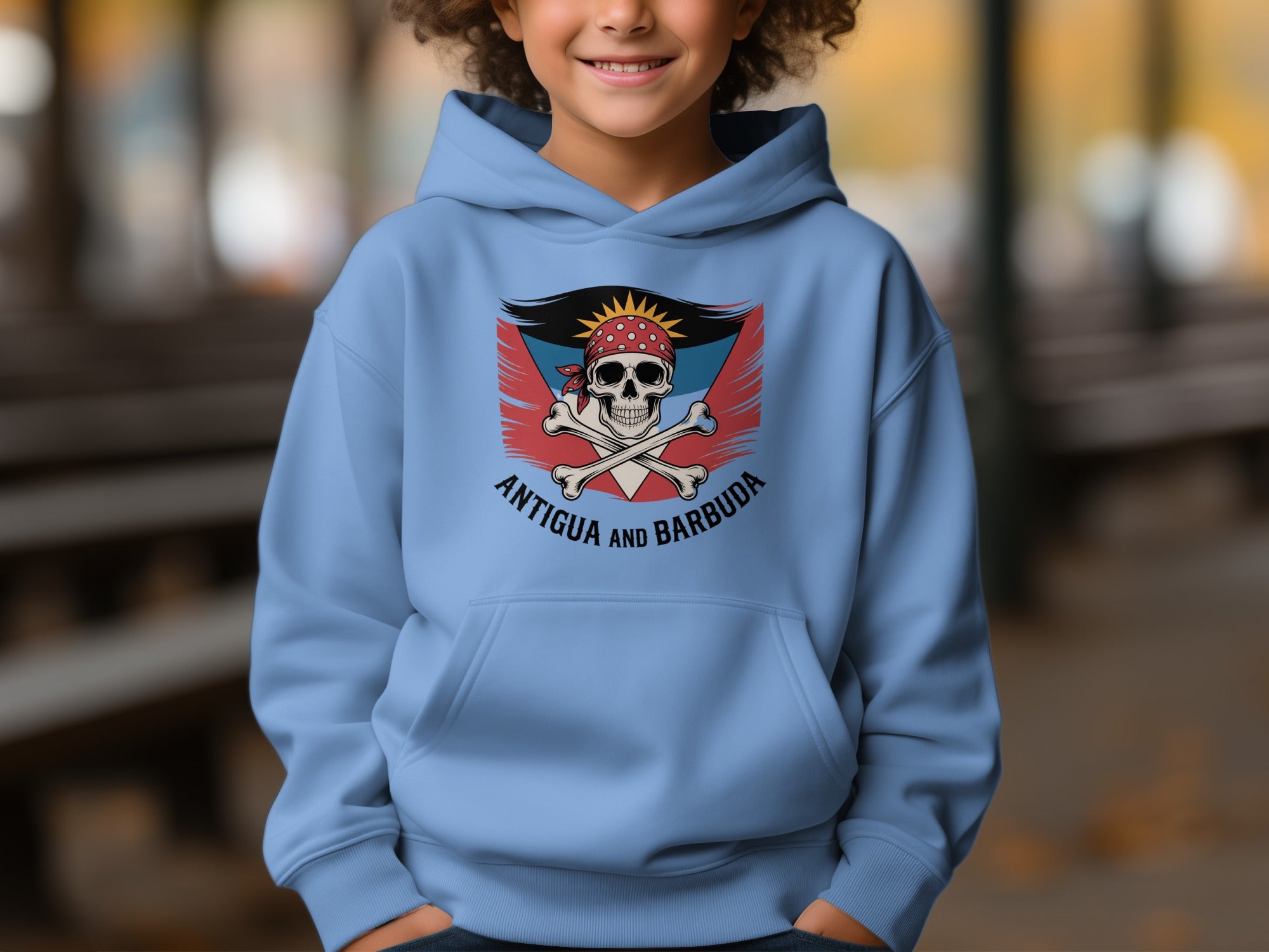 Antigua and Barbuda Skull Graphic Hoodie product