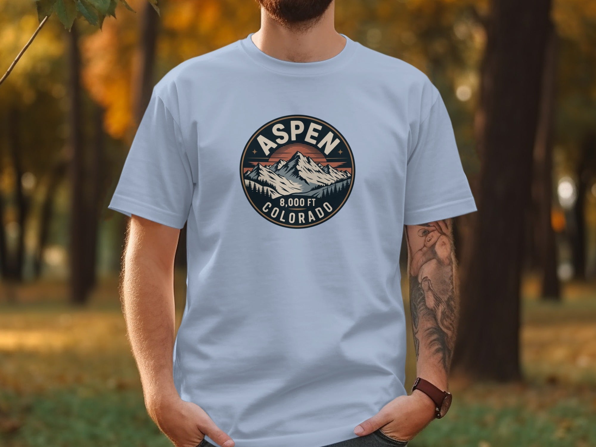 Aspen Colorado 8 000 Ft Cool Outdoors Graphic T-Shirts product