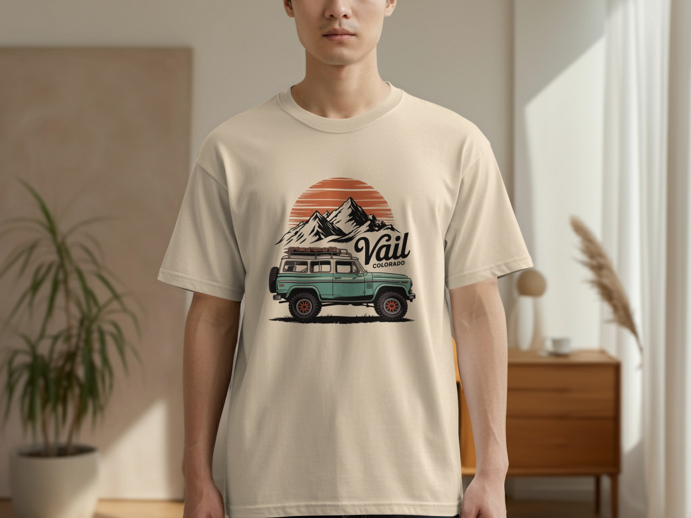 Vail Colorado Mountains and Jeep Graphic Shirt product