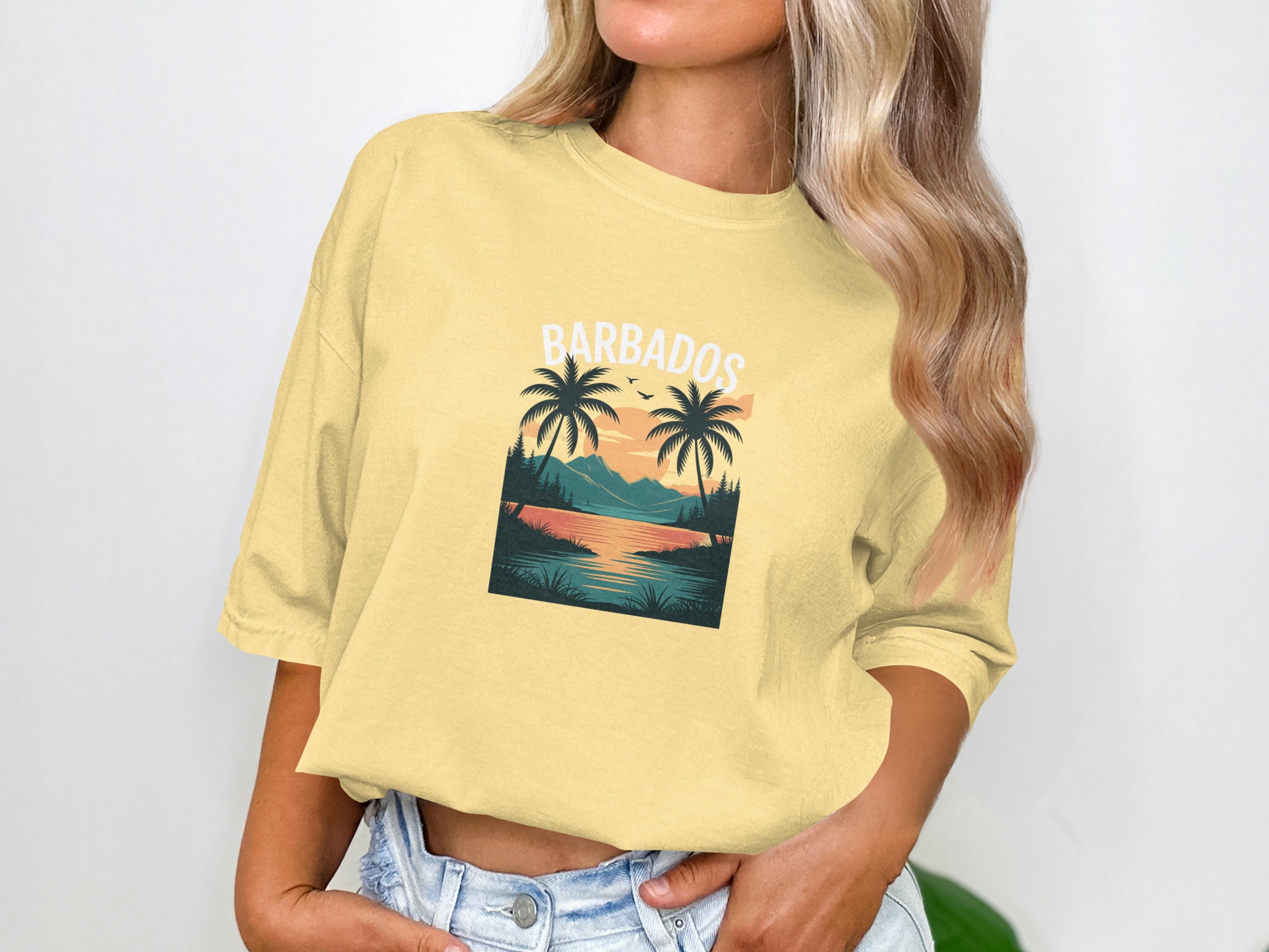Barbados Tropical Sunset Graphic Tee Shirt product