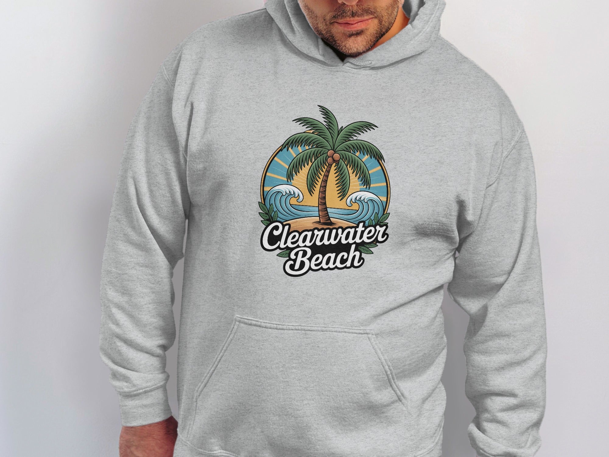 Clearwater Beach Palm Tree Graphic Hoodie product