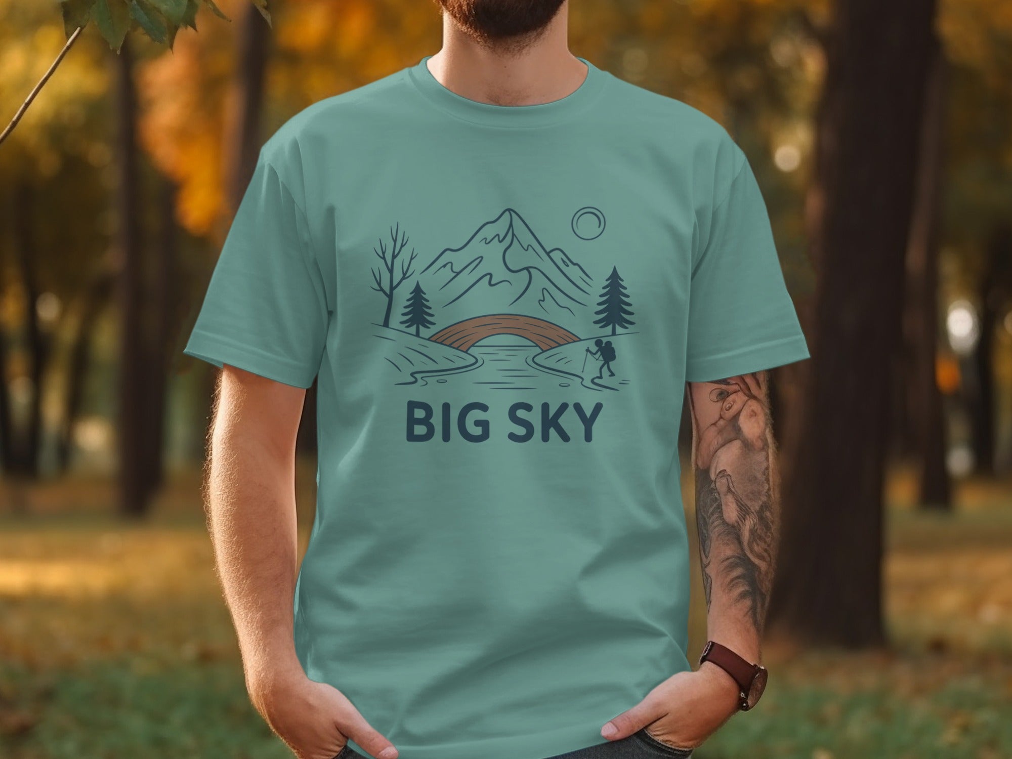 Big Sky Adventure Outdoors Graphic T Shirt