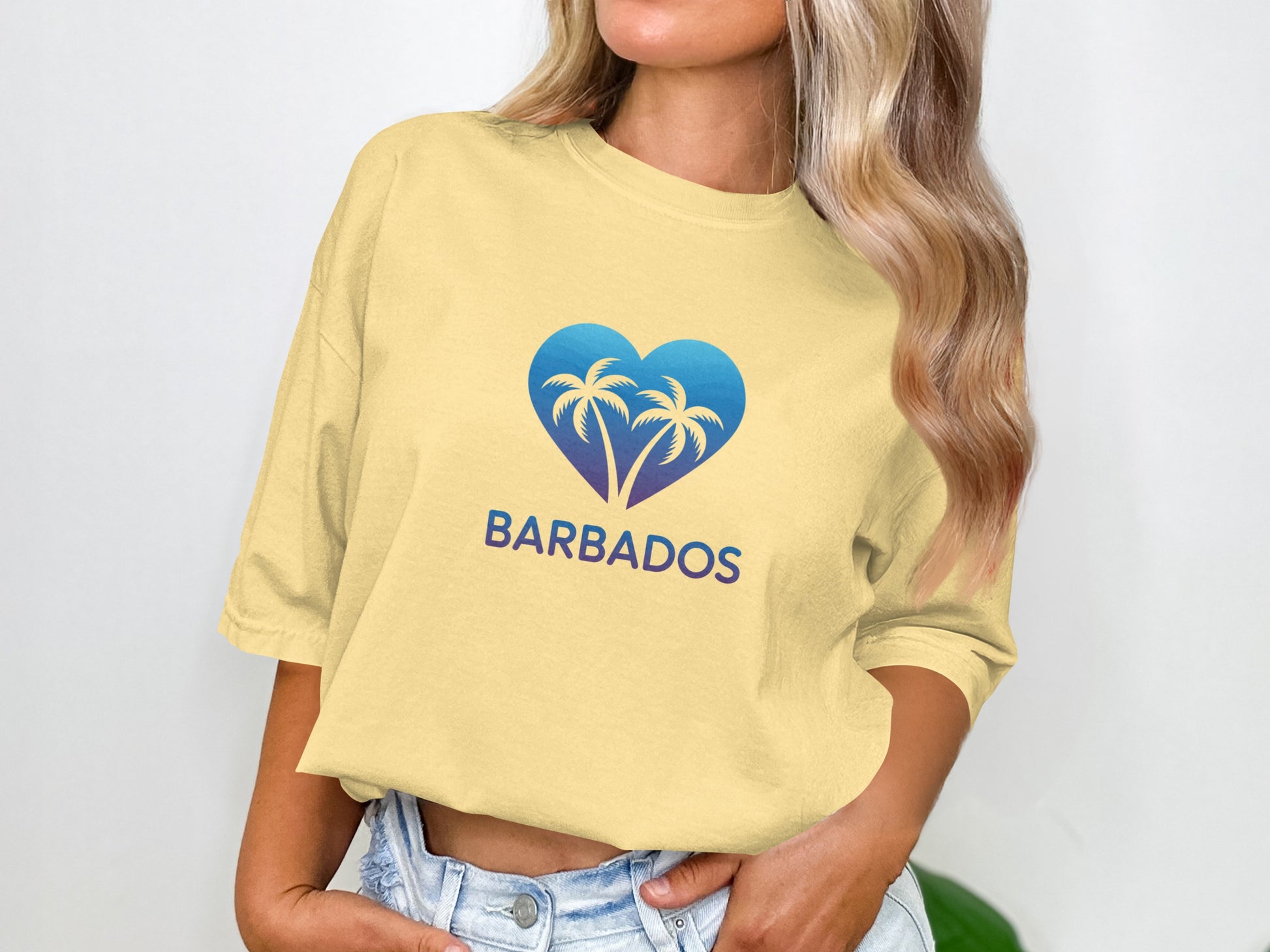 Barbados Palm Trees Graphic Casual T-Shirt product