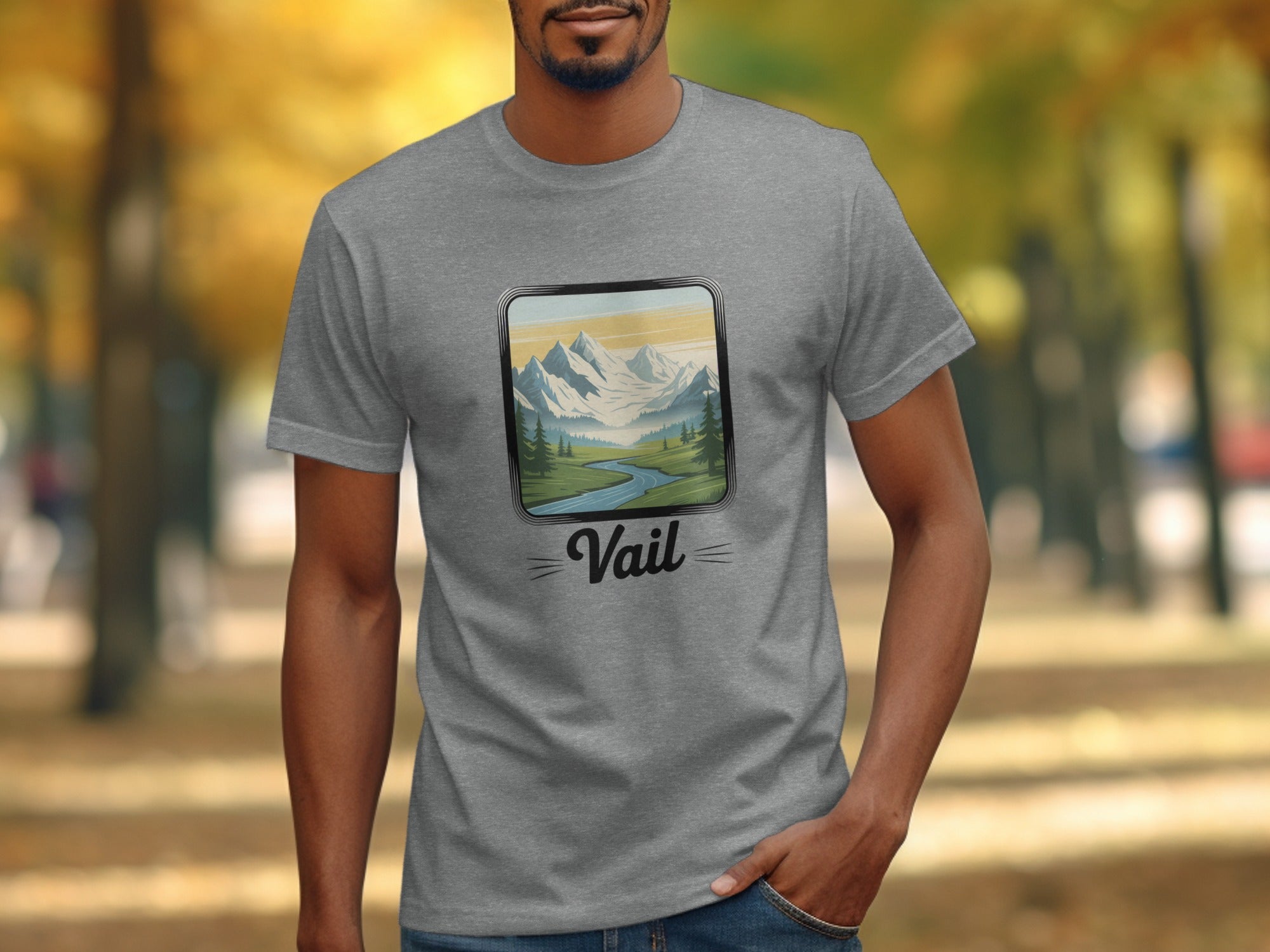 Scenic Vail Mountain Landscape Graphic Tee product