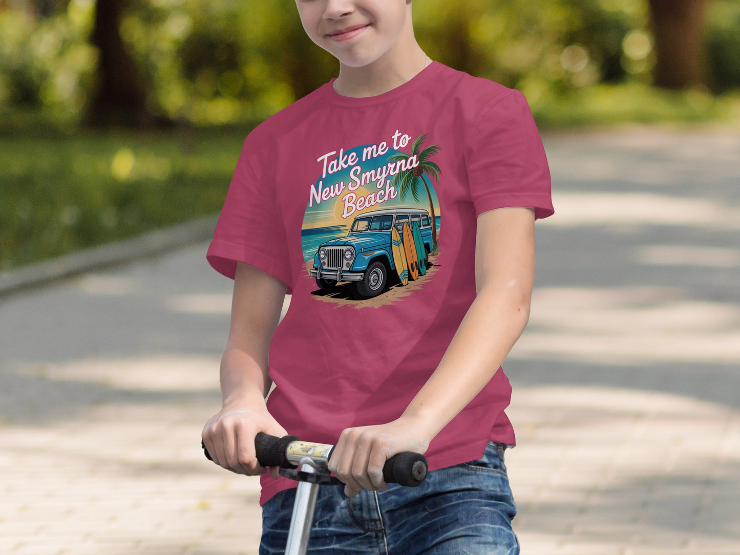 Take me to New Smyrna Beach car travel T-shirt product