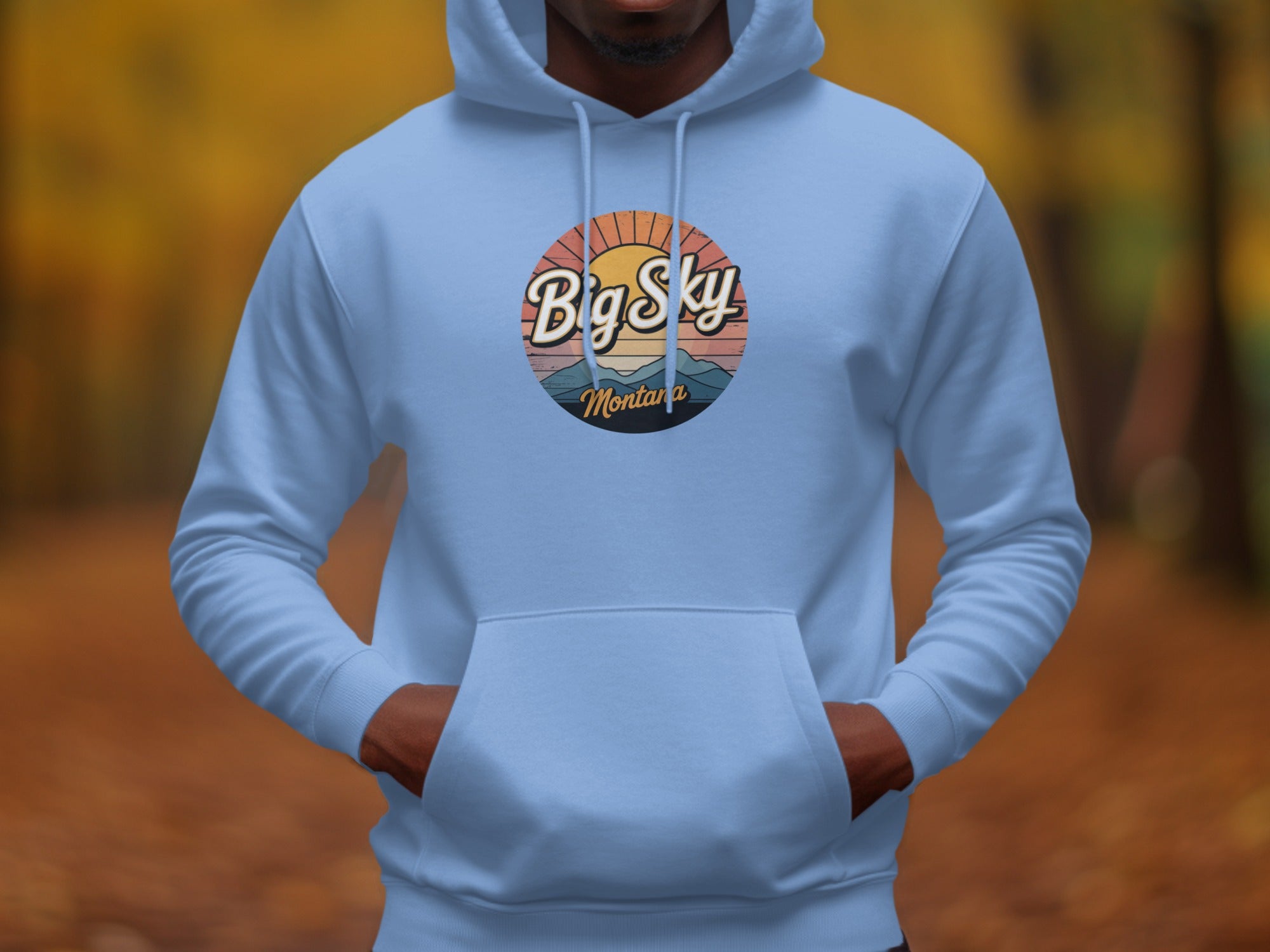 Big Sky Montana Graphic Hoodie Perfect for Fall Weather