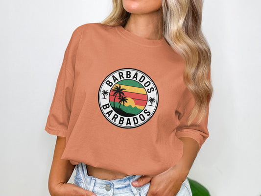 Casual Loose Fit Barbados Themed Graphic Tee product
