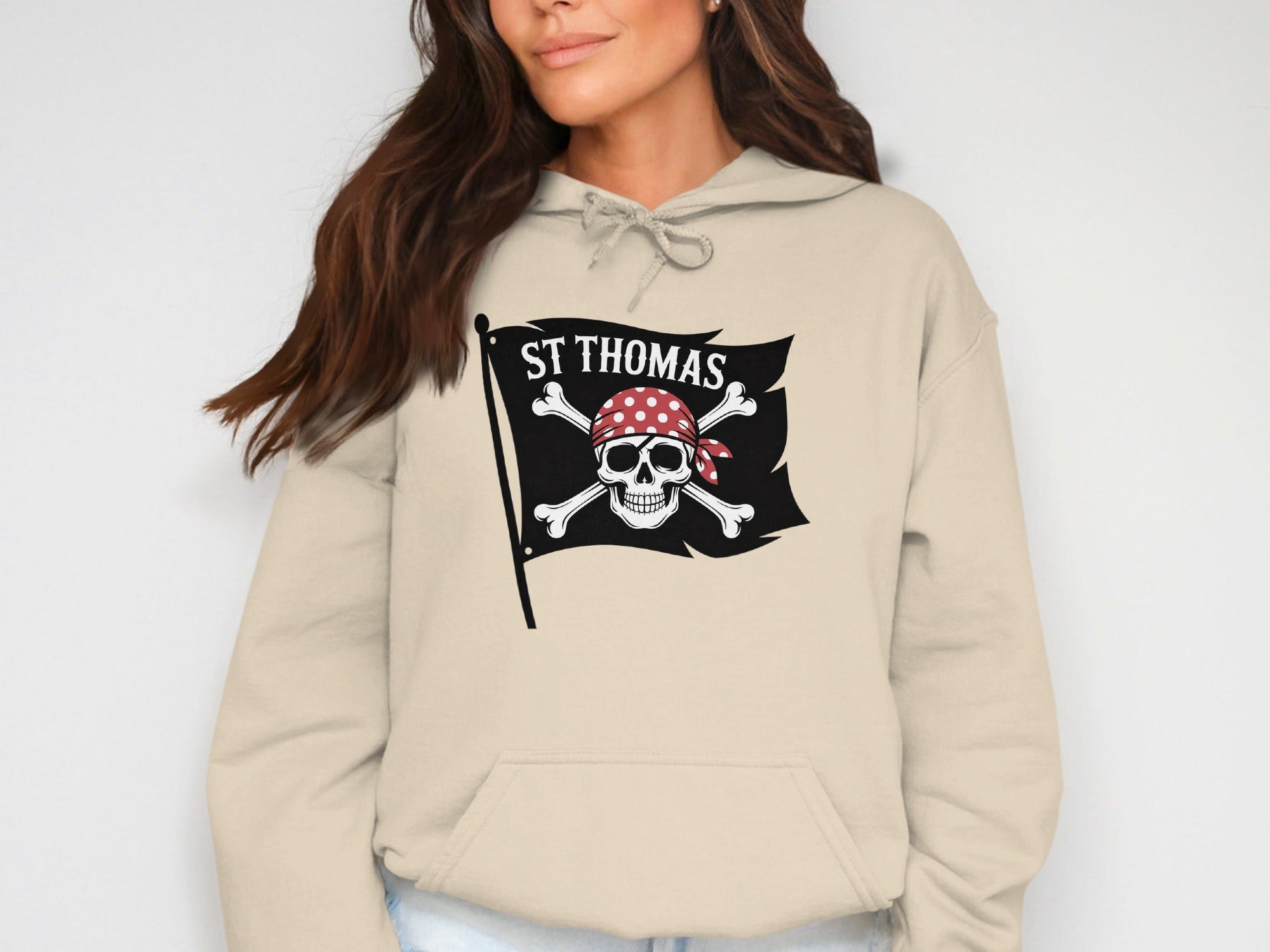 St Thomas Pirate Skull Graphic Hoodie product