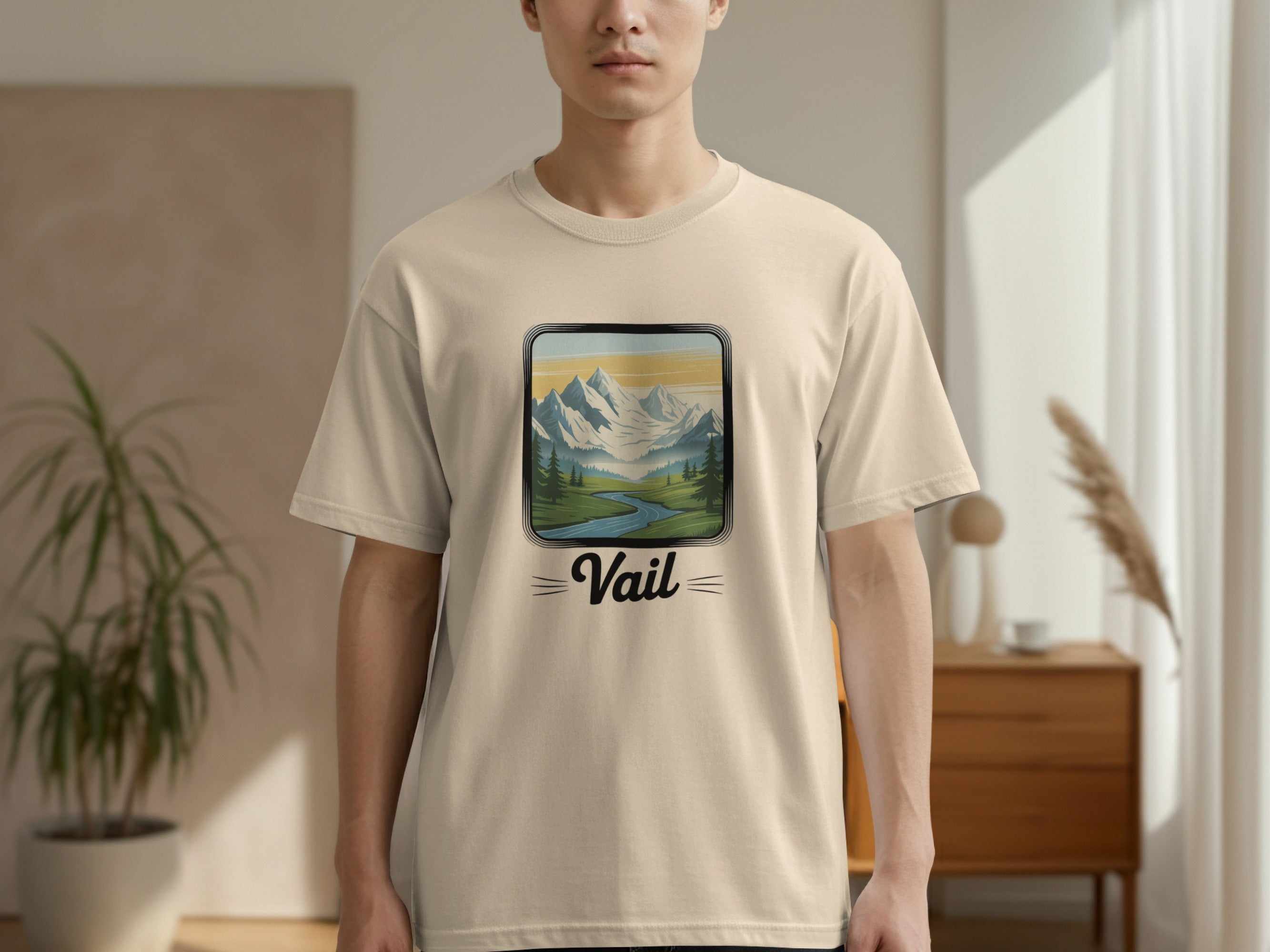 Scenic Vail Mountain Graphic Tee Shirt product type