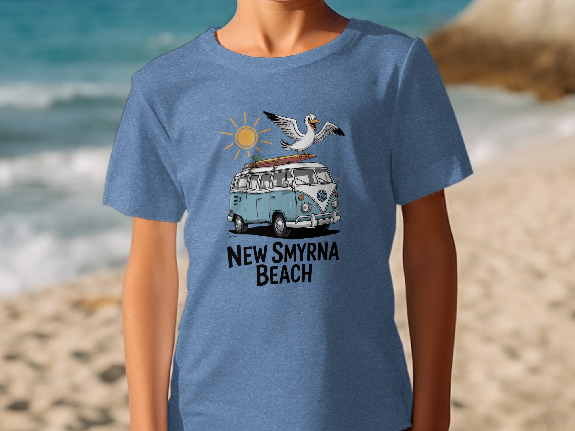 New Smyrna Beach Artwork on Graphic Tee product type