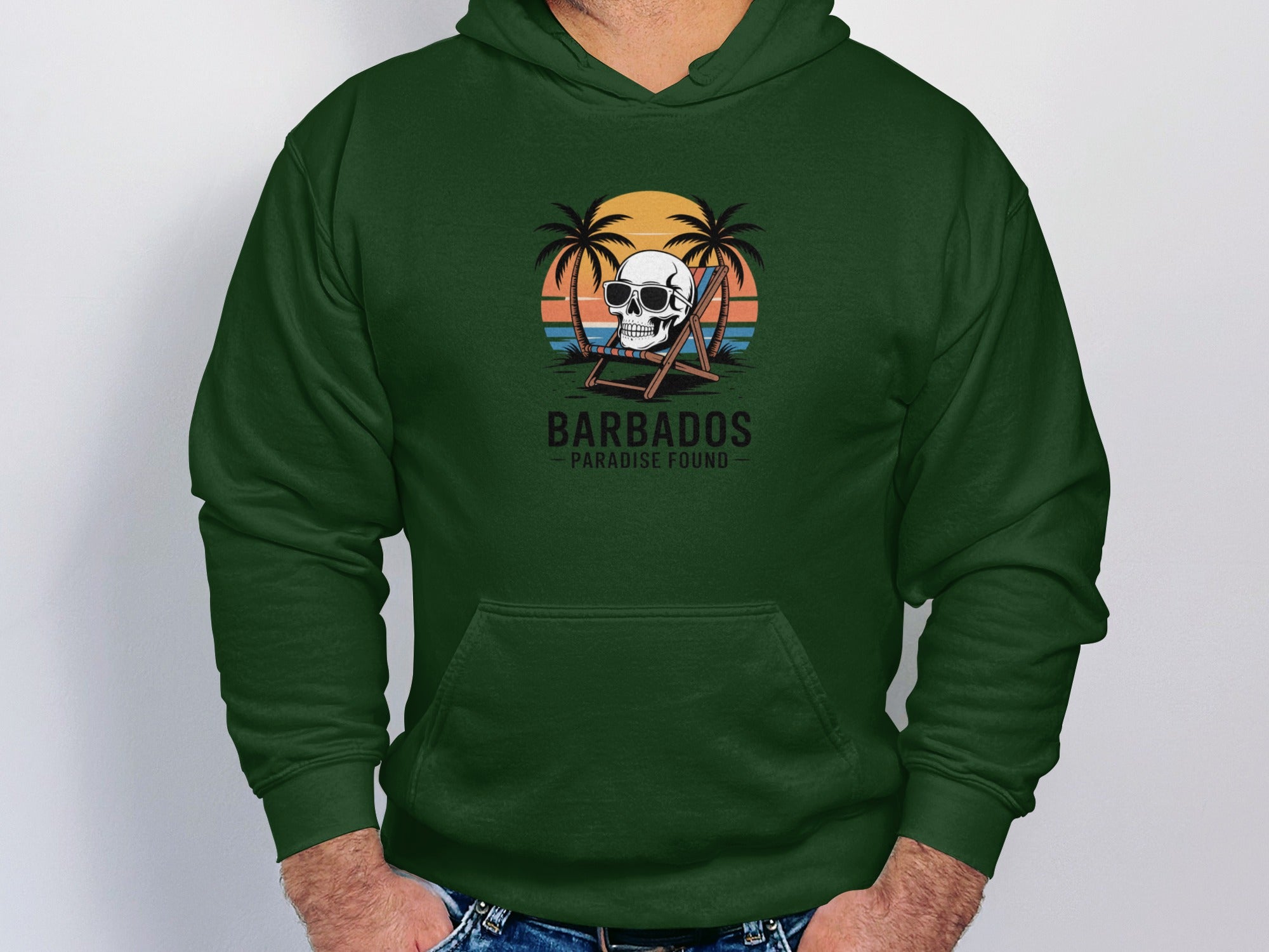 Barbados Paradise Found Skull Hoodie product